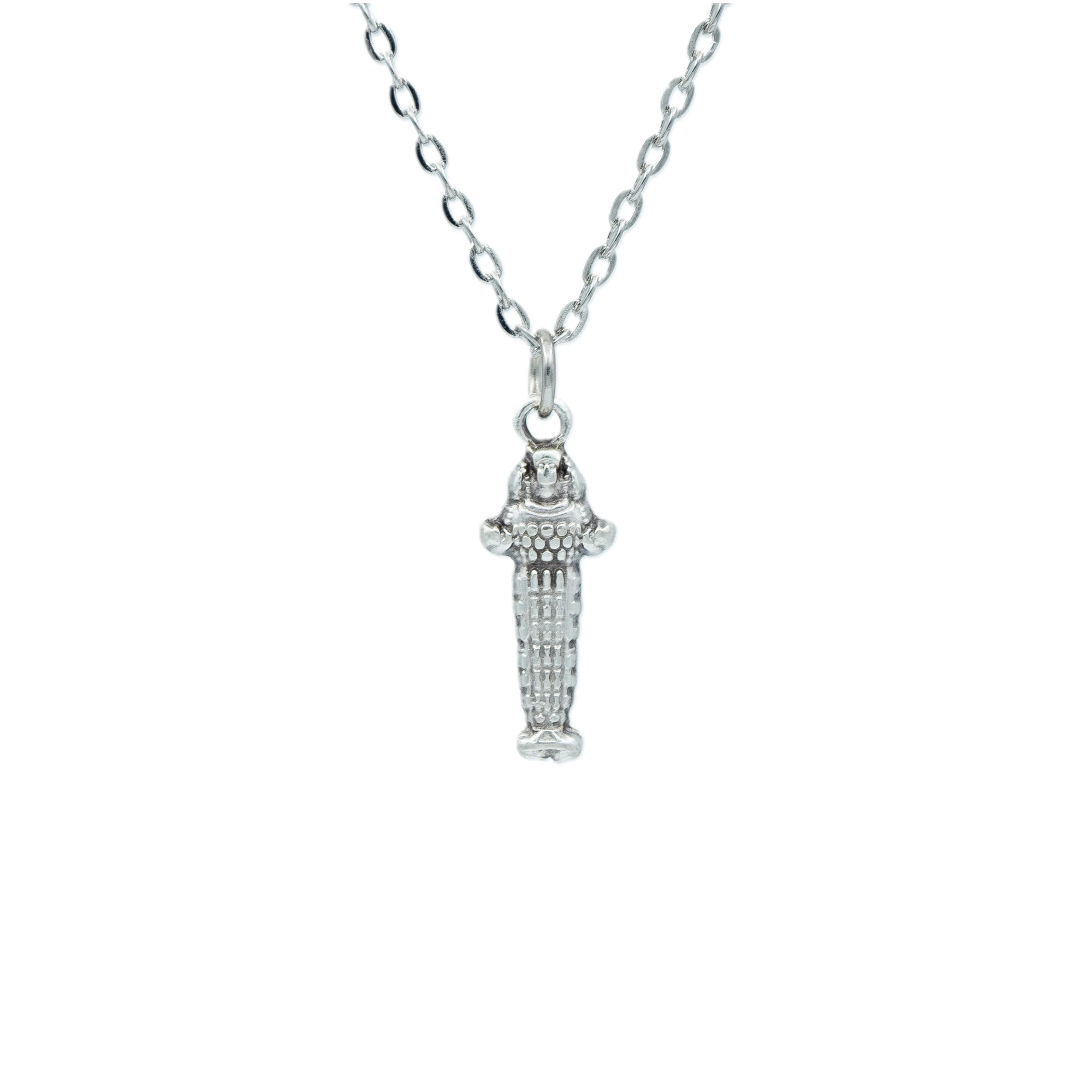 Yunan Tanrısı Artemis Kolye - Gümüş ( Silver ) Renk - 60 cm Düz Ezme Zincir Kolye