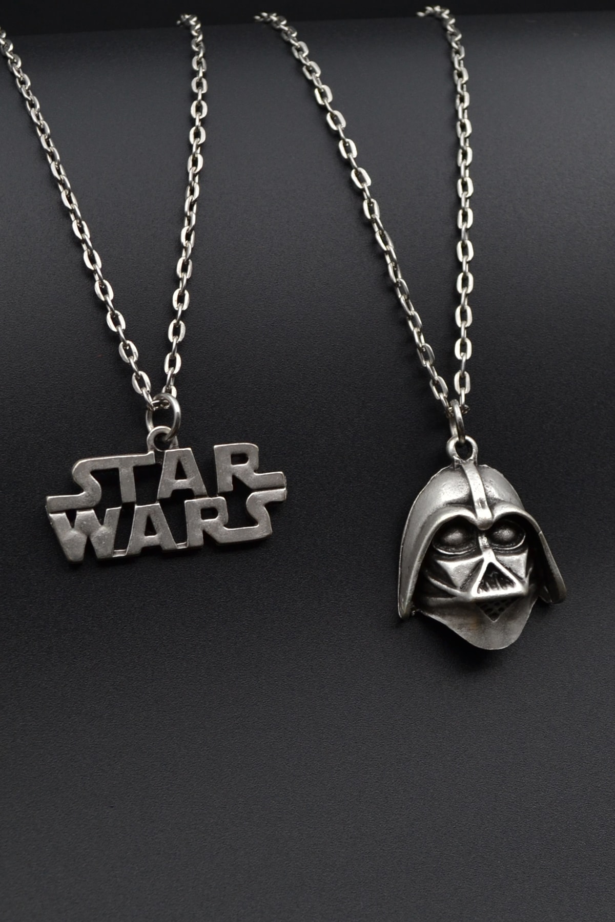 2'li Star Wars - Darth Vader Erkek Kadın Kolye Seti
