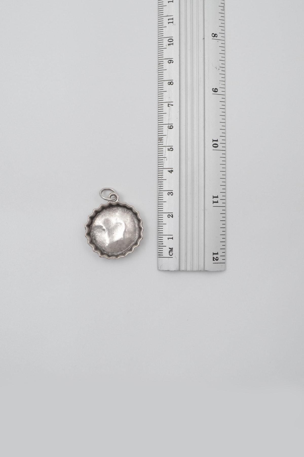 Retro Gazoz Kapağı Kolye Ucu - Gümüş ( Silver ) Renk