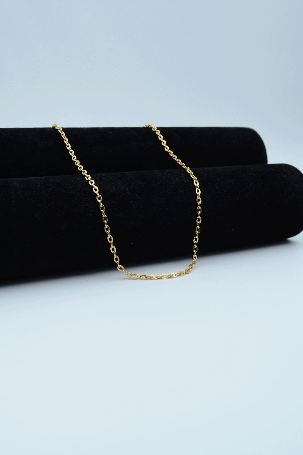 Düz Ezme Zincir Kolye - Altın ( Gold ) Renk
