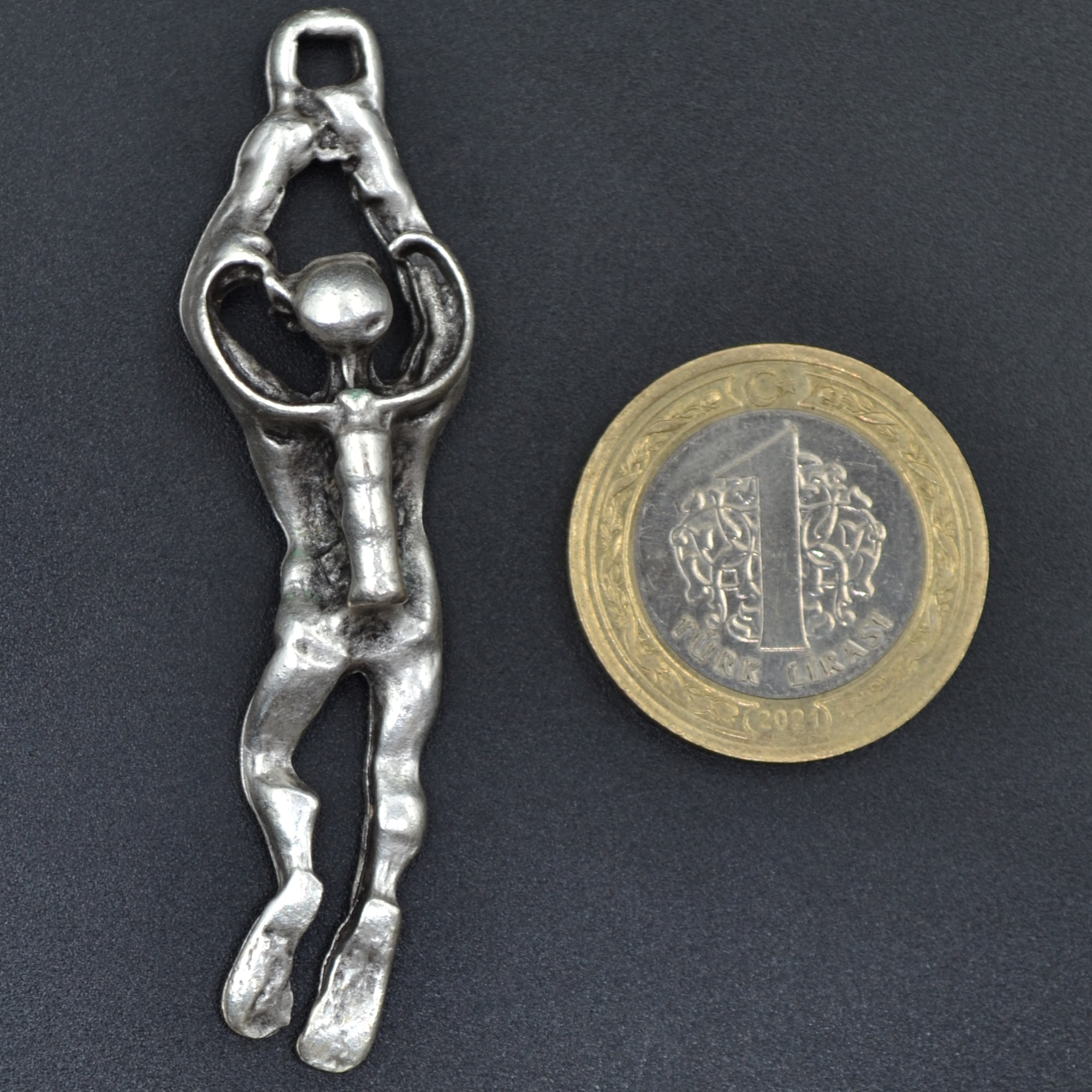 Dalgıç Kolye Ucu - Gümüş ( Silver ) Renk