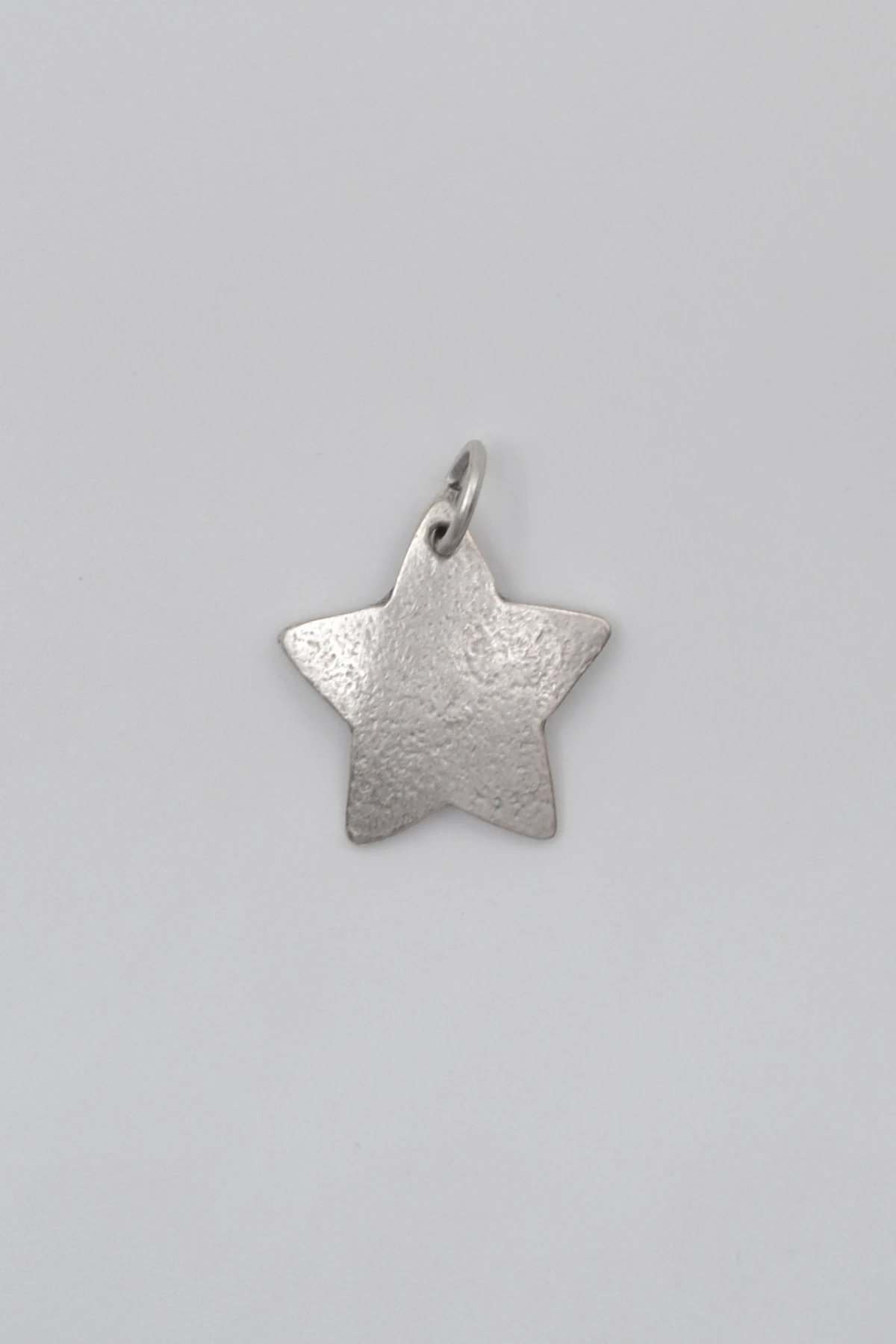 Yıldız Örme Zincir Kolye - Antik Gümüş Kaplama - Kadın Erkek - 60 cm