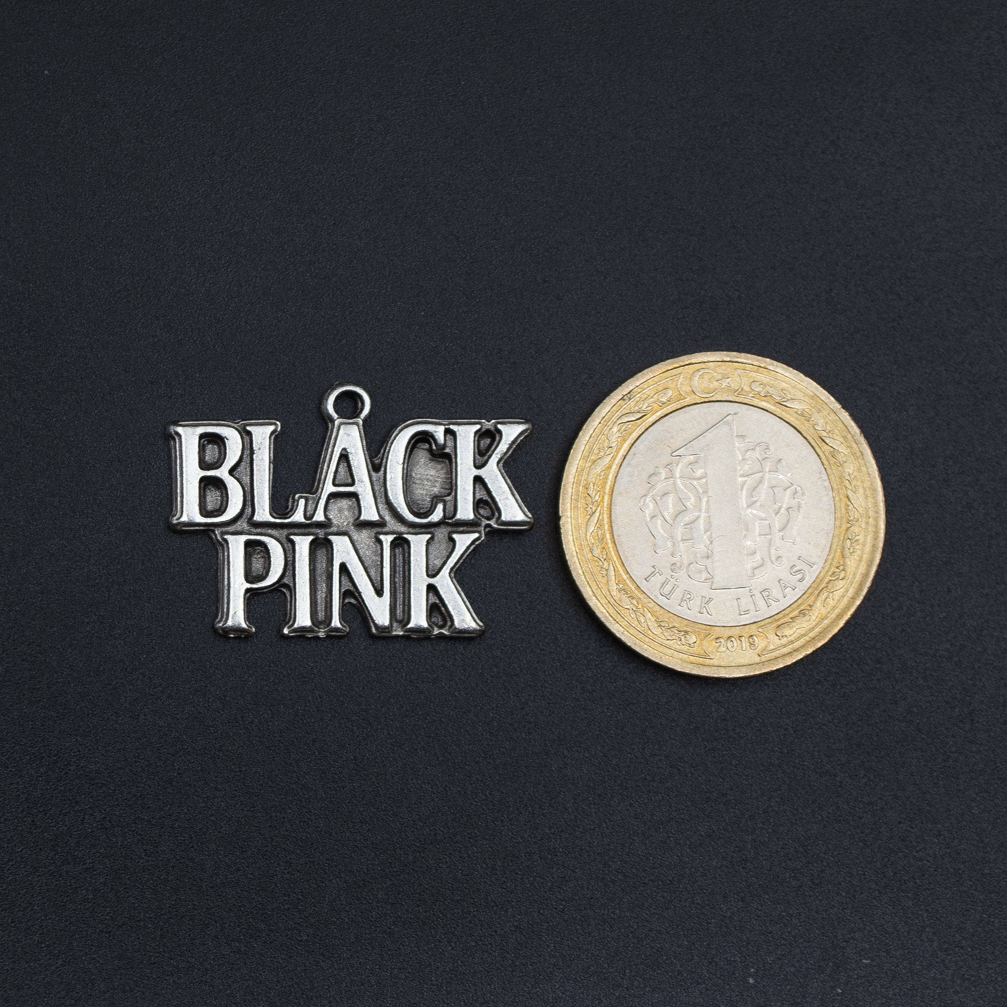 Black Pink Kolye Ucu - Gümüş ( Silver ) Renk