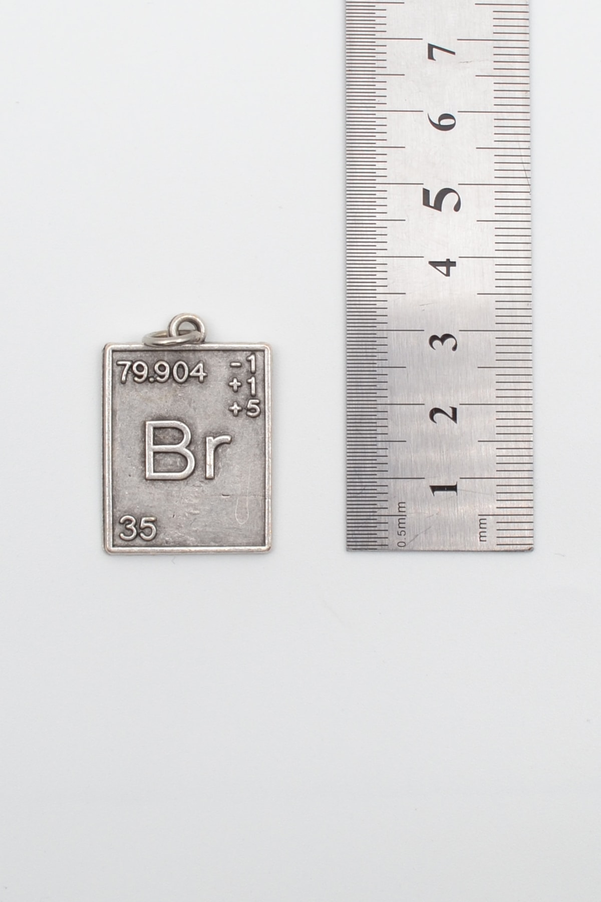 Breaking Bad Br (Brom) Element Kolye - Gümüş ( Silver ) Renk - 60 cm Örme Zincir Kolye