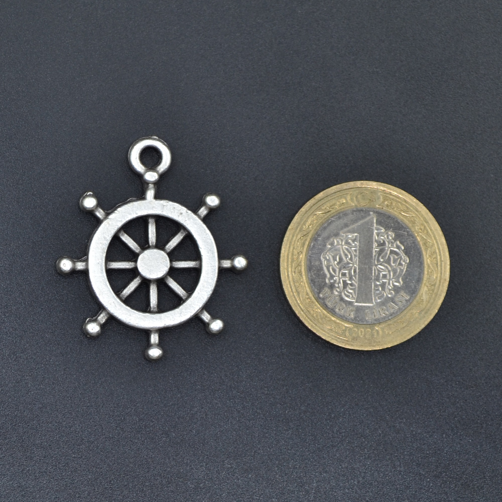 Dümen Kolye Ucu - Gümüş ( Silver ) Renk