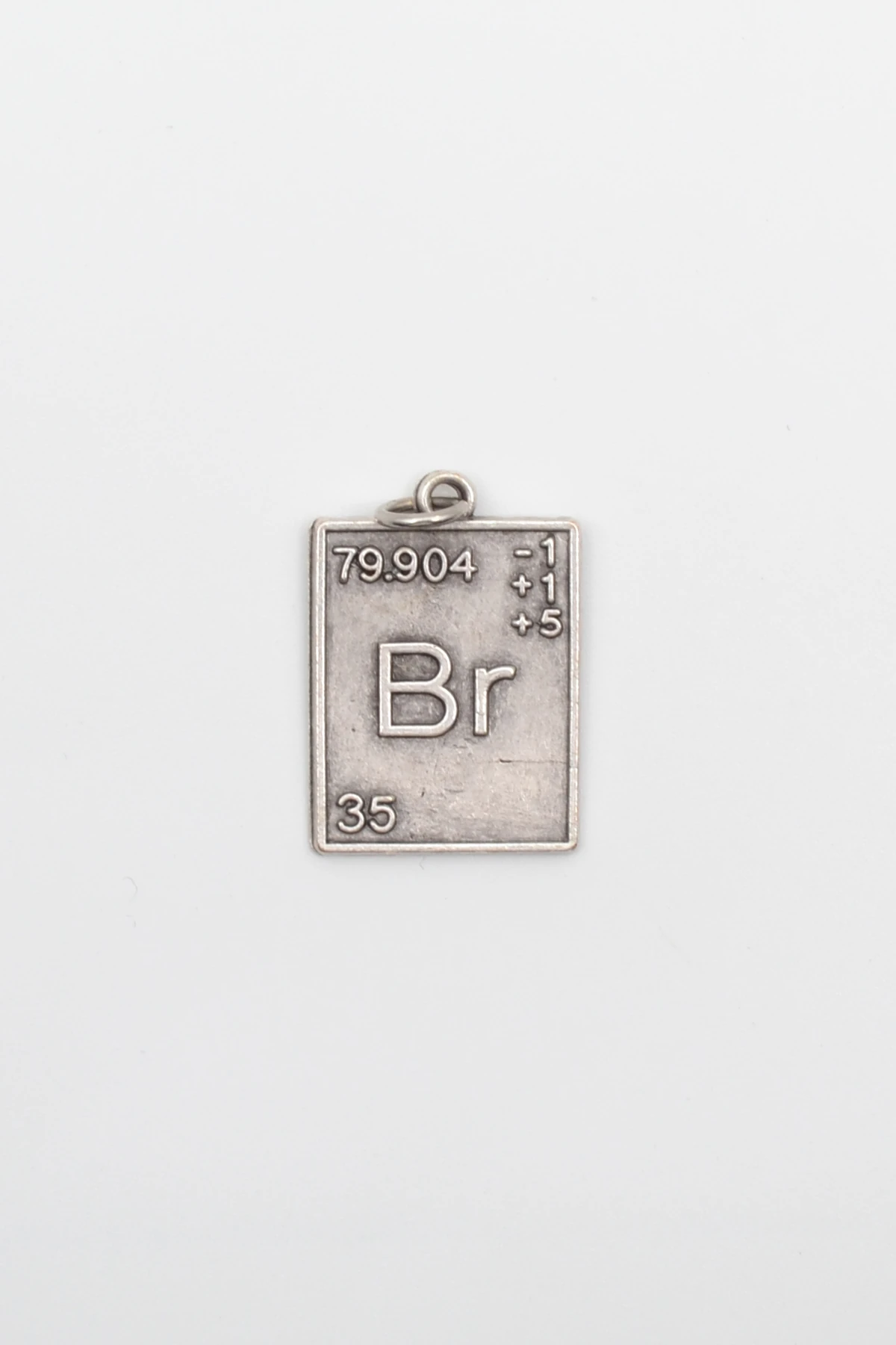 Breaking Bad Br (Brom) Element Kolye - Gümüş ( Silver ) Renk - 60 cm Deri İp Kolye