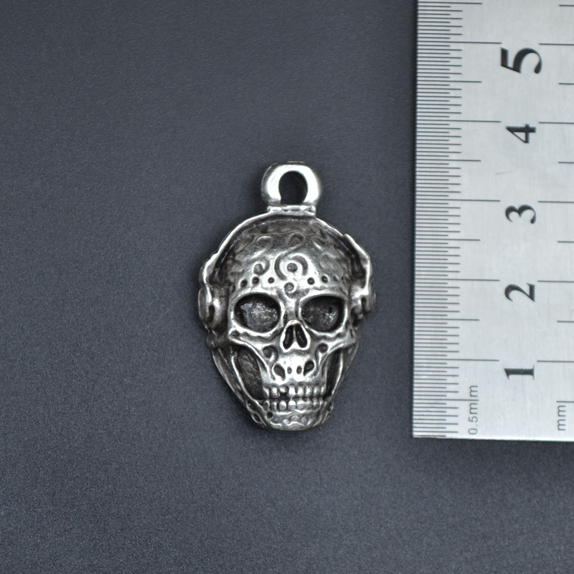 Dj Kuru Kafa Kolye - Gümüş ( Silver ) Renk - 60 cm Düz Ezme Zincir Kolye