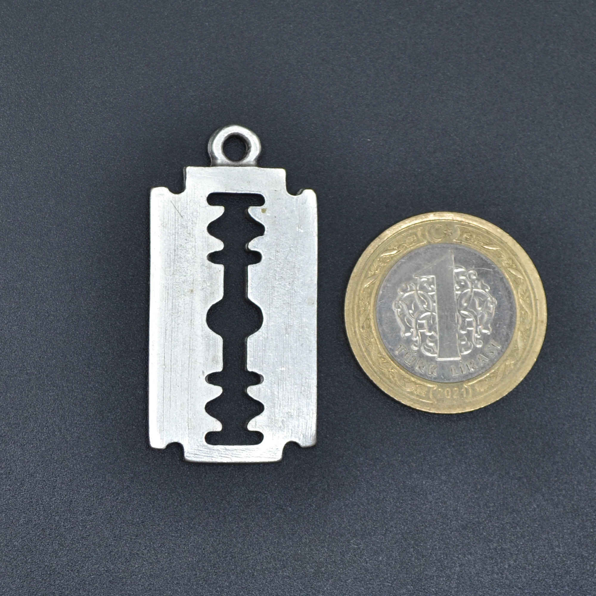 Jilet Kolye - Gümüş ( Silver ) Renk - 60 cm Örme Zincir Kolye