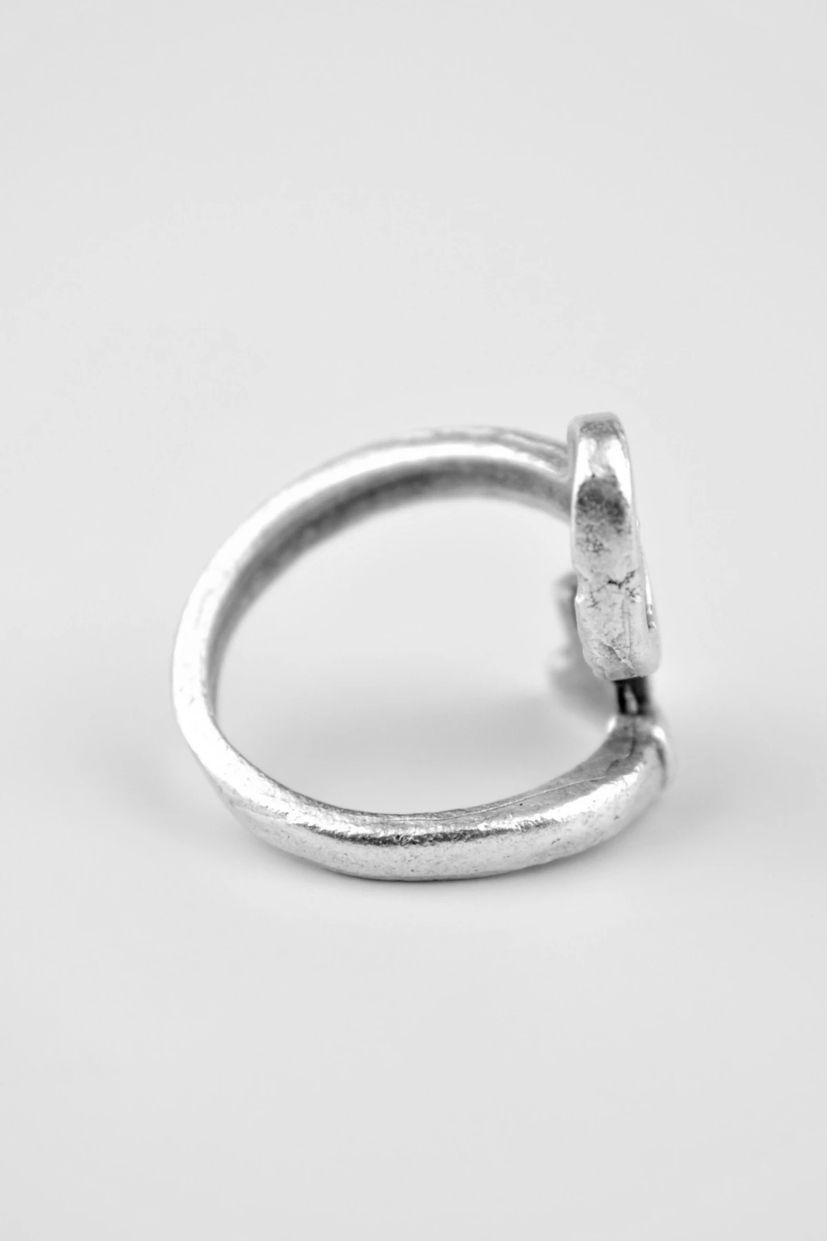 Anahtar Alyans Model Antik Gümüş Kaplama Ayarlamalı Erkek Kadın Yüzük