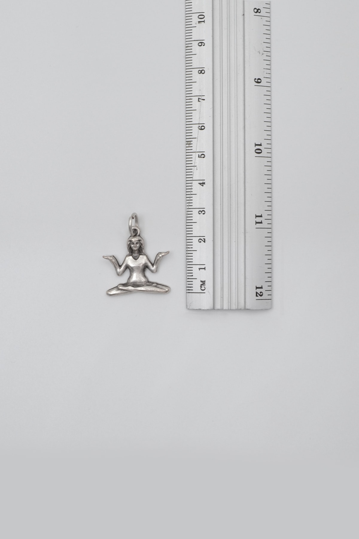 Meditasyon - Yoga - Ruhani - Kolye Ucu - Gümüş ( Silver ) Renk