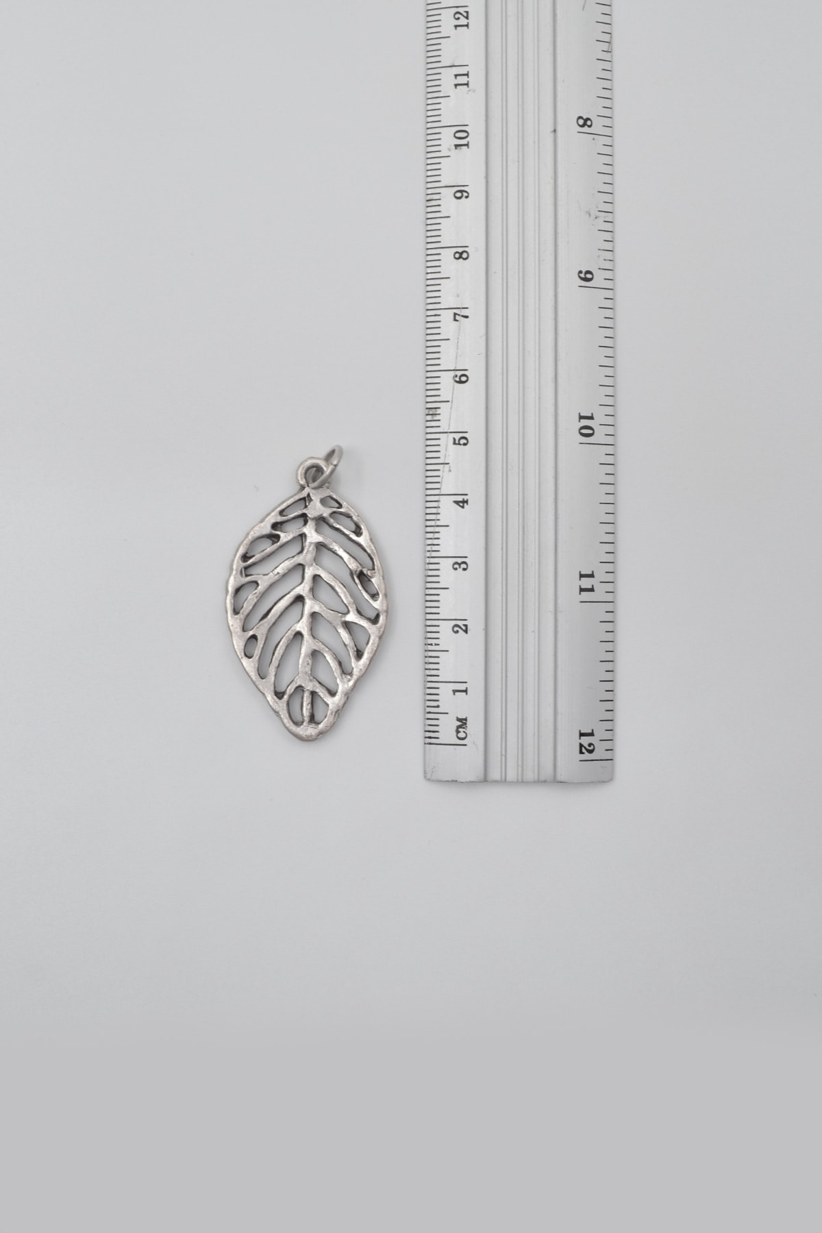Yaprak Kolye Ucu - Gümüş ( Silver ) Renk