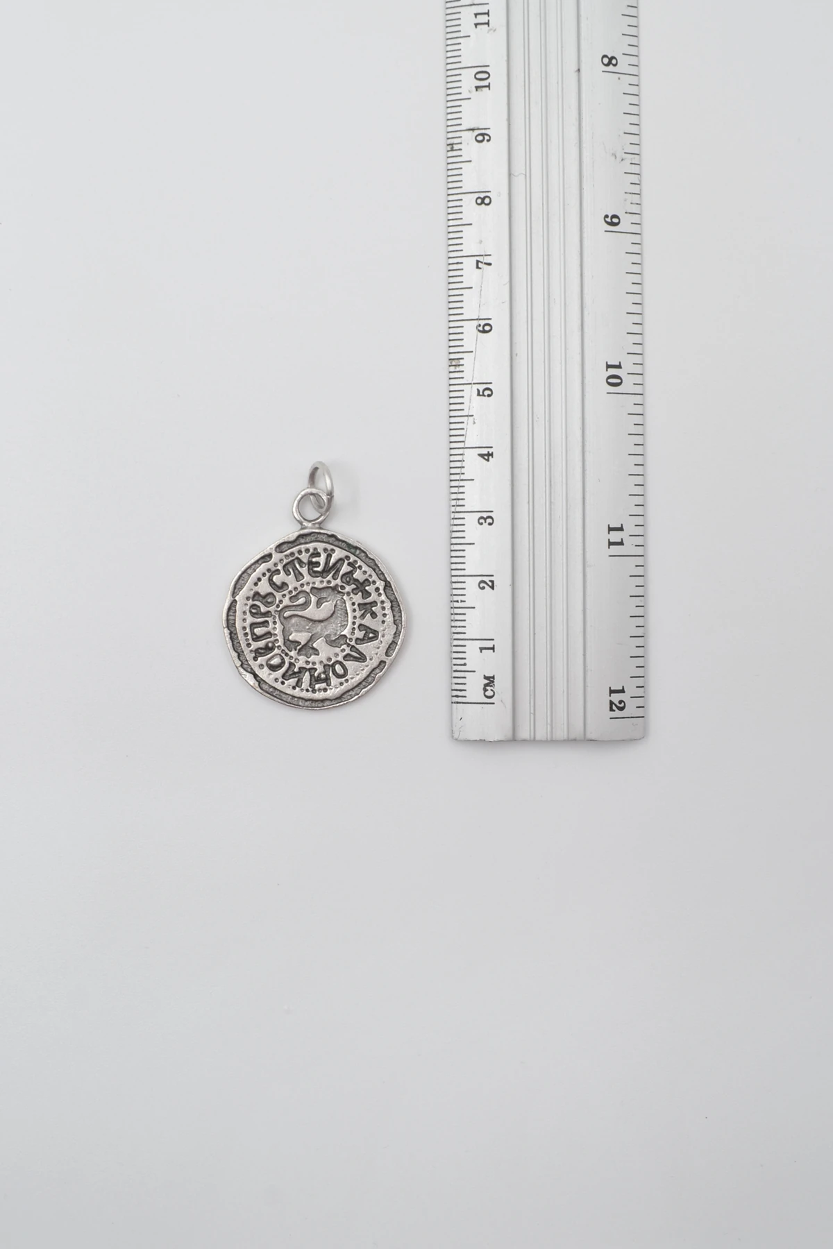 Kaloyan's Madalyon Örme Zincir Kolye - Antik Gümüş Kaplama - Kadın Erkek - 60 cm