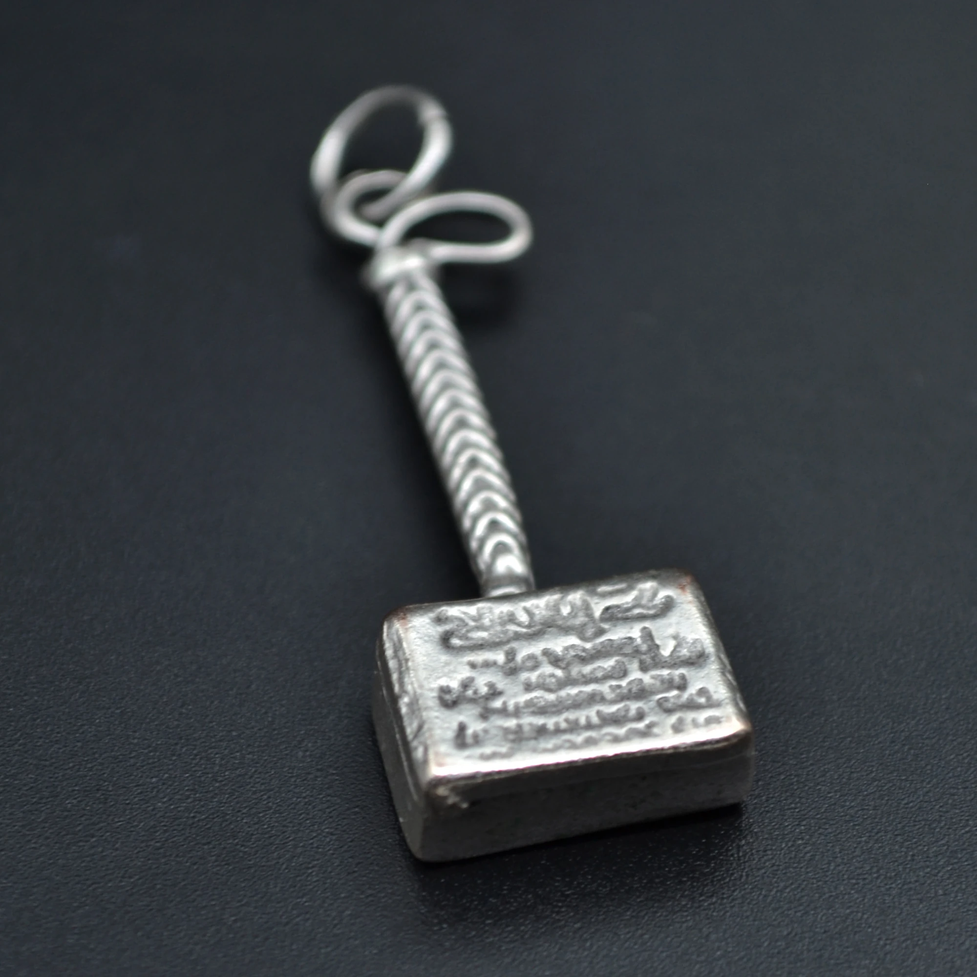 Thor Çekiç Kolye - Gümüş ( Silver ) Renk - 60 cm Örme Zincir Kolye