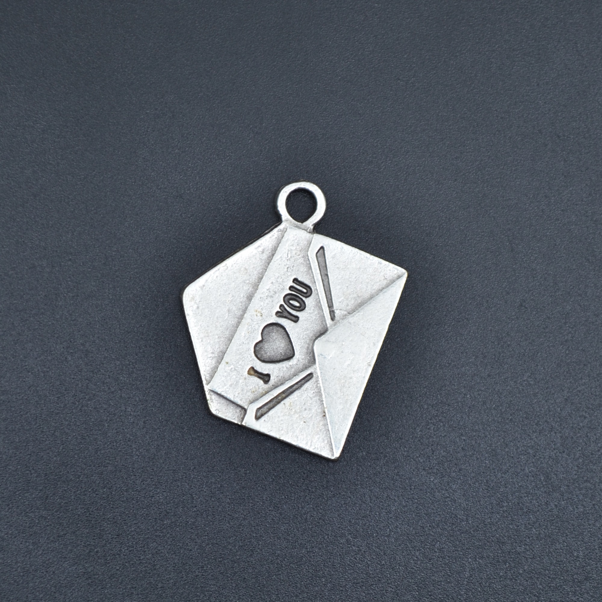 I Love You Mektup Kolye Ucu - Gümüş ( Silver ) Renk