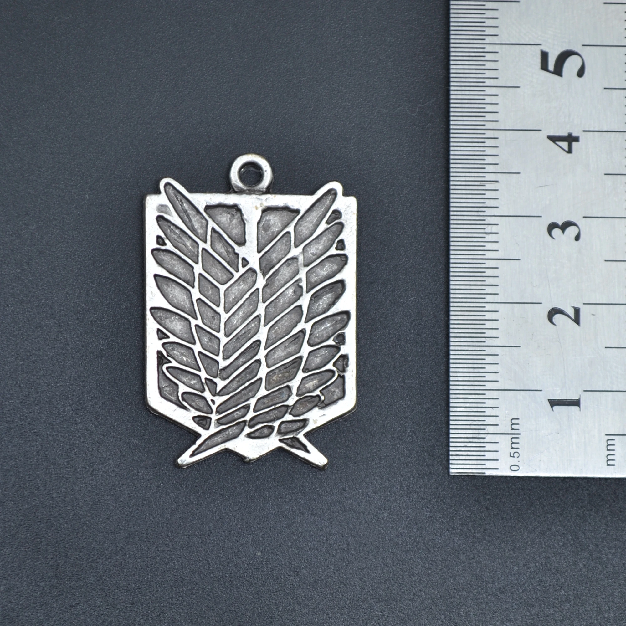 Attack On Titan Anime Kolye - Gümüş ( Silver ) Renk - 60 cm Düz Ezme Zincir Kolye