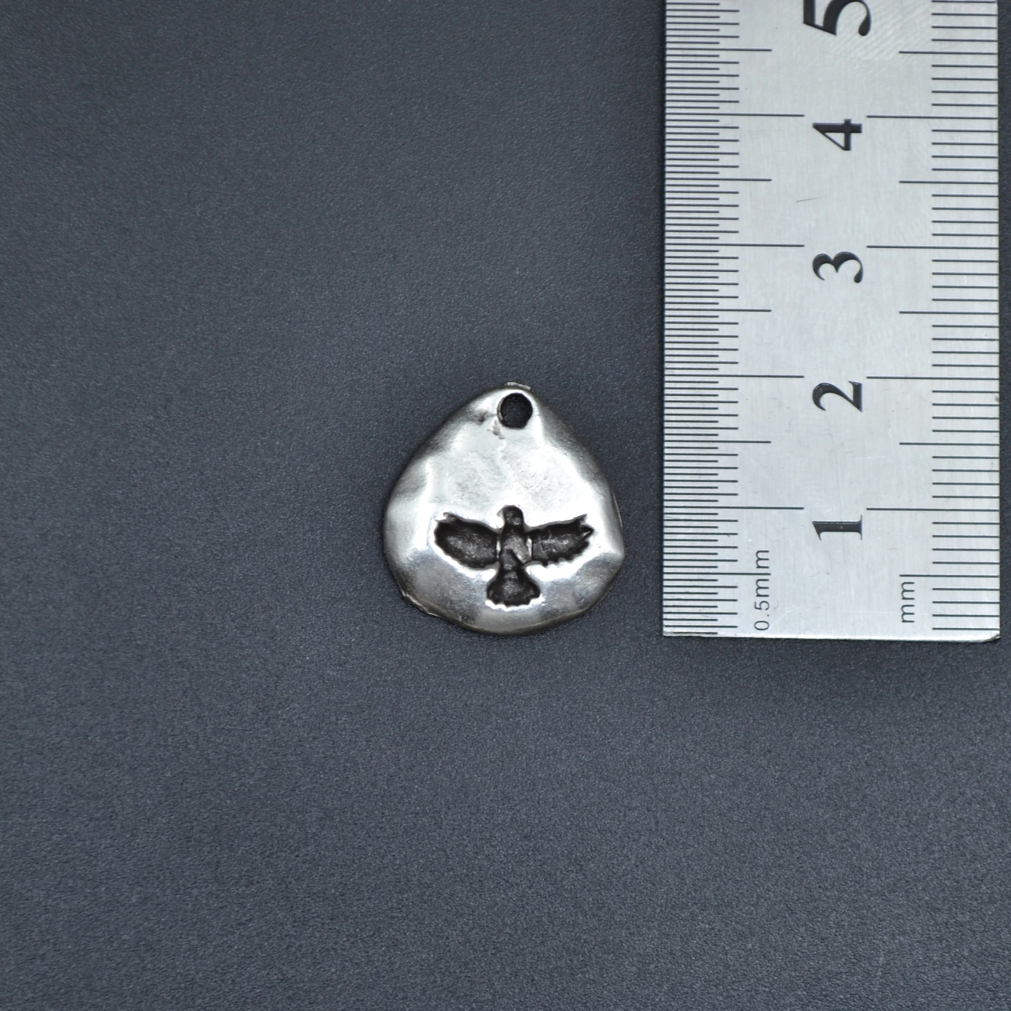 Kartal İşlemeli Kolye Ucu - Gümüş ( Silver ) Renk