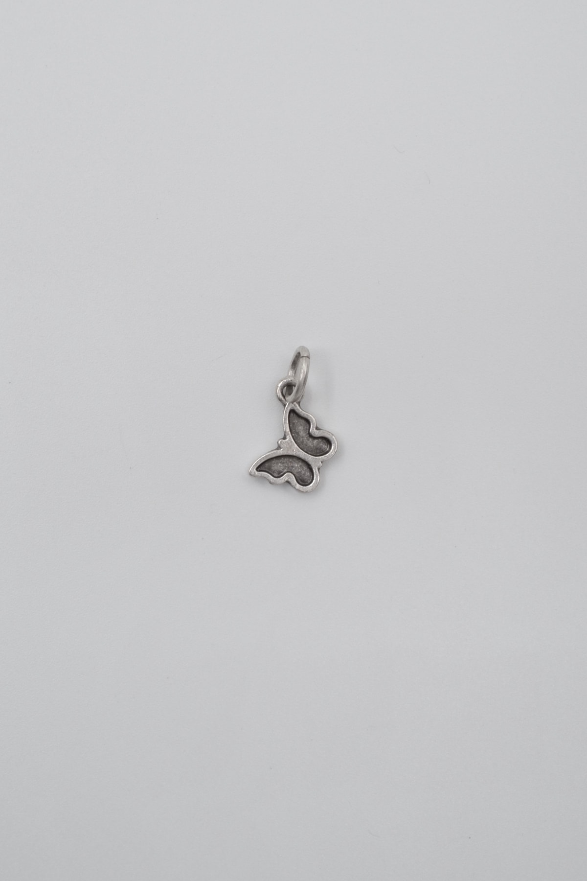 Minimali Kelebek Kolye Ucu - Gümüş ( Silver ) Renk