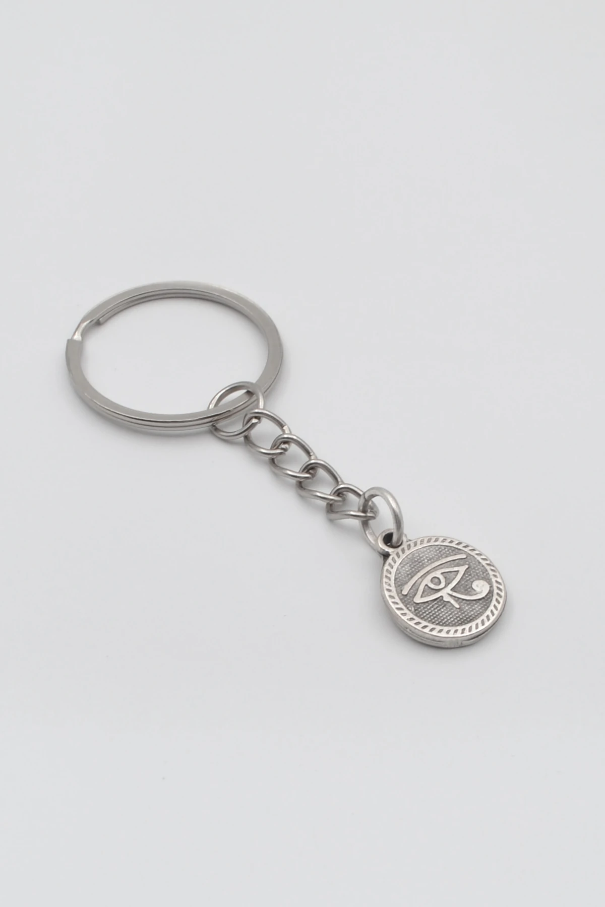 Horus'un Gözü Anahtarlık - Antik Gümüş Kaplama - Kadın Erkek