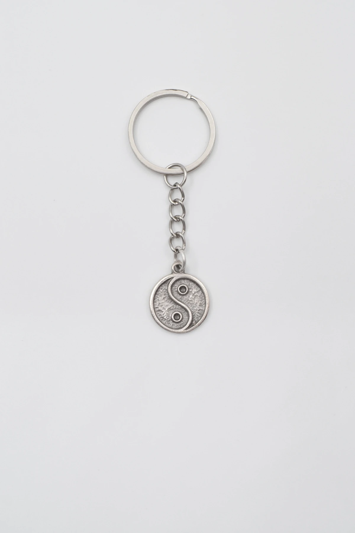 Denge - Yin Yang Anahtarlık - Antik Gümüş Kaplama - Kadın Erkek