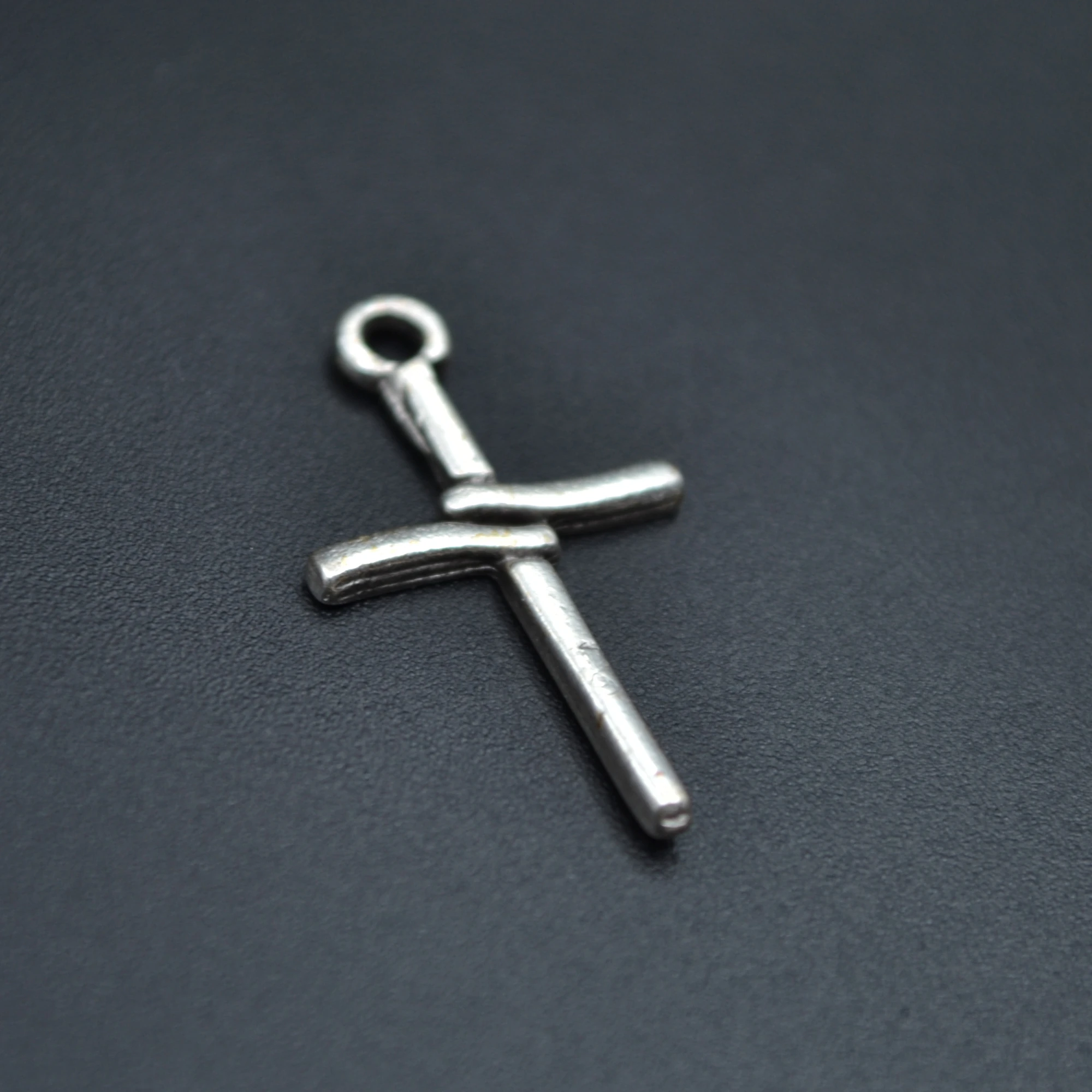 Minimal Haç Kolye Ucu - Gümüş ( Silver ) Renk