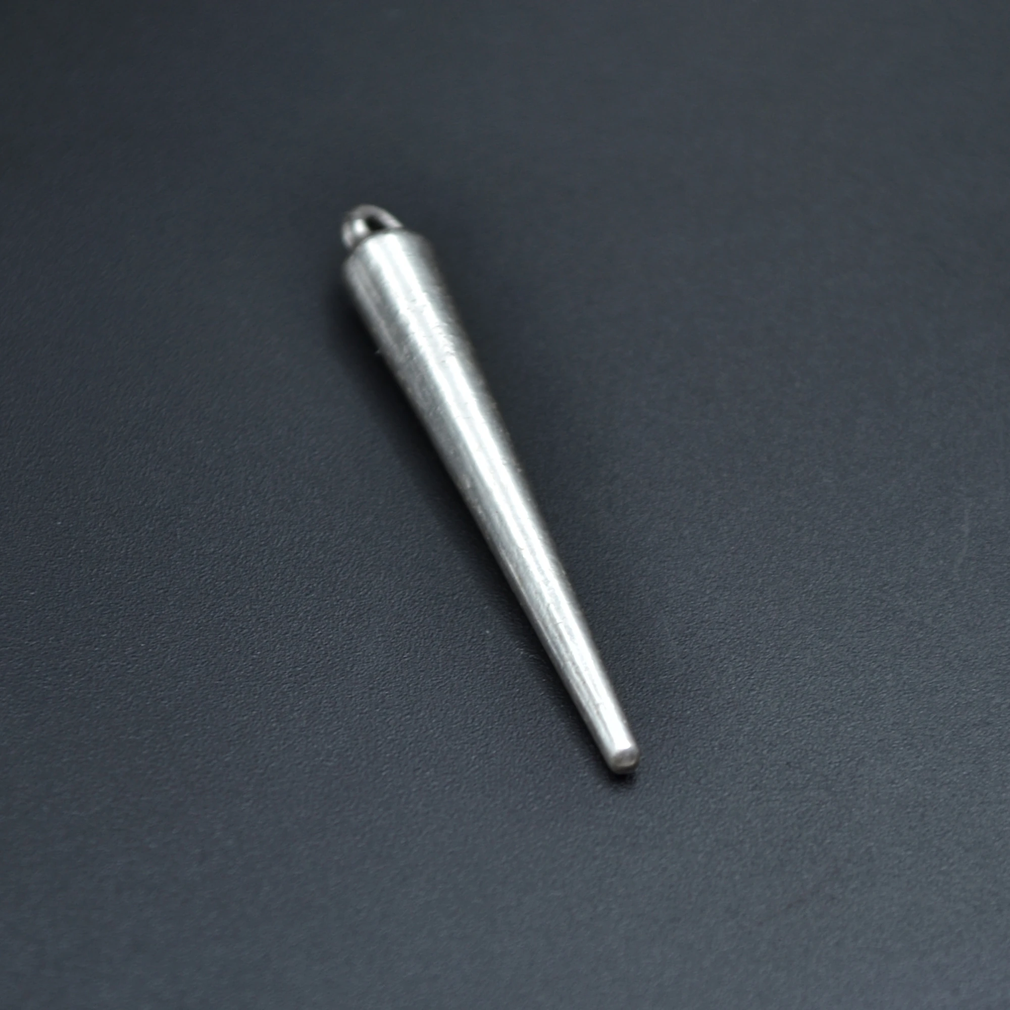 Koni - Çubuk Şeklinde Kolye - Gümüş ( Silver ) Renk - 60 cm Düz Ezme Zincir Kolye