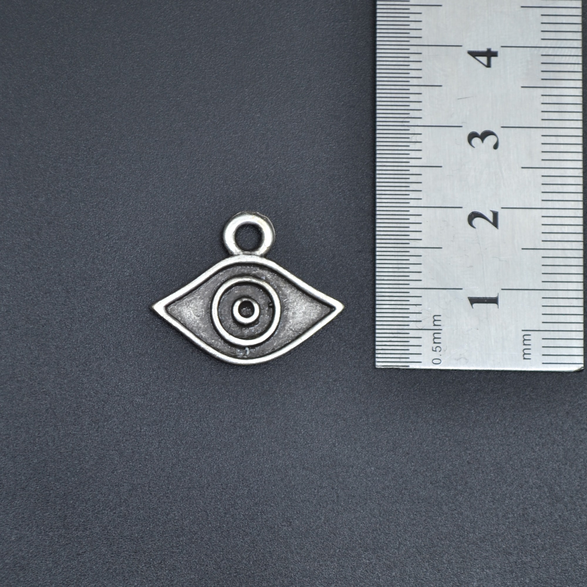 Minimal Göz Kolye Ucu - Gümüş ( Silver ) Renk