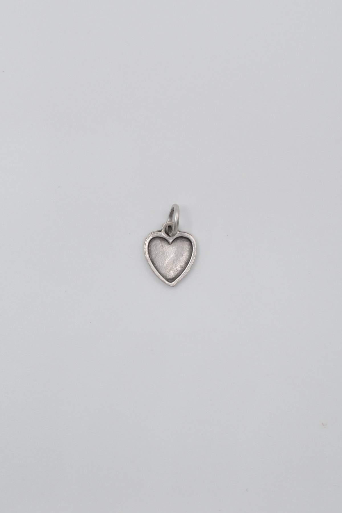 Minimalist Kalp Kolye Ucu - Gümüş ( Silver ) Renk