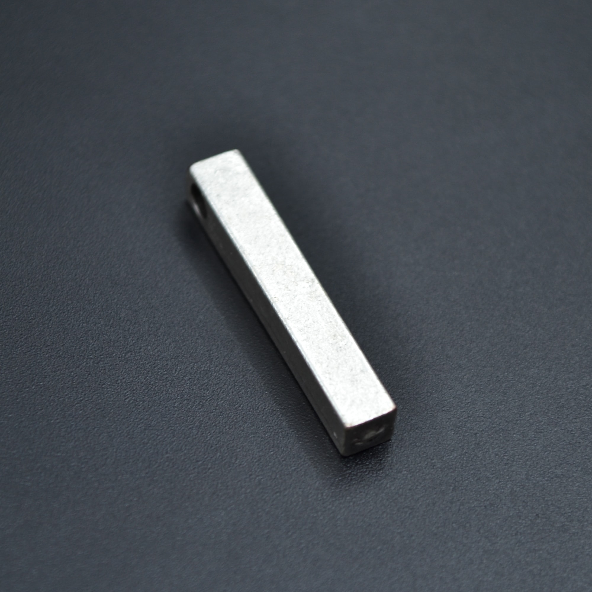 Kısa Çubuk - Prizma Kolye Ucu - Gümüş ( Silver ) Renk