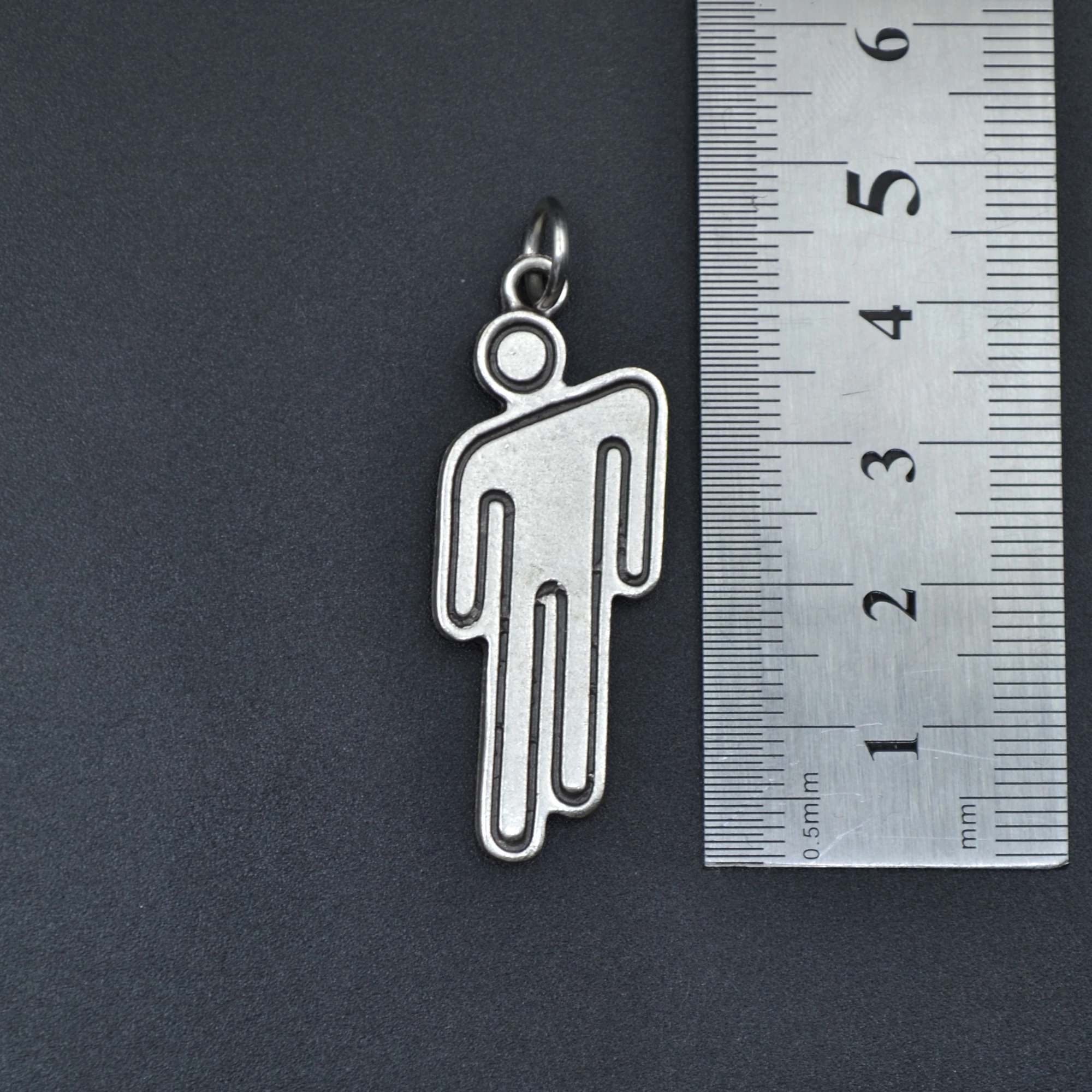 Billie Eilish Kolye - Gümüş ( Silver ) Renk - 60 cm Düz Ezme Zincir Kolye