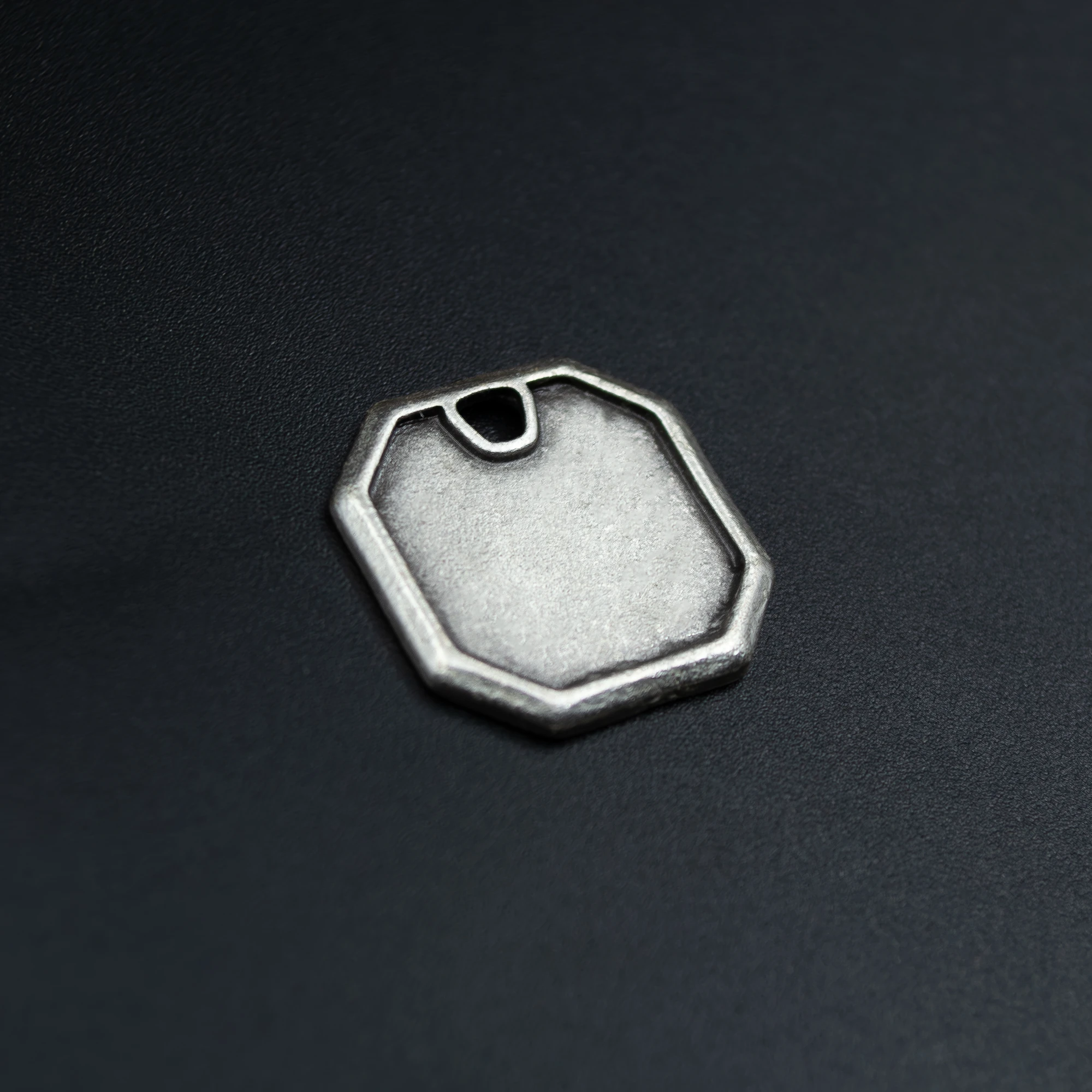 Geometrik Kolye - Gümüş ( Silver ) Renk - 60 cm Deri İp Kolye