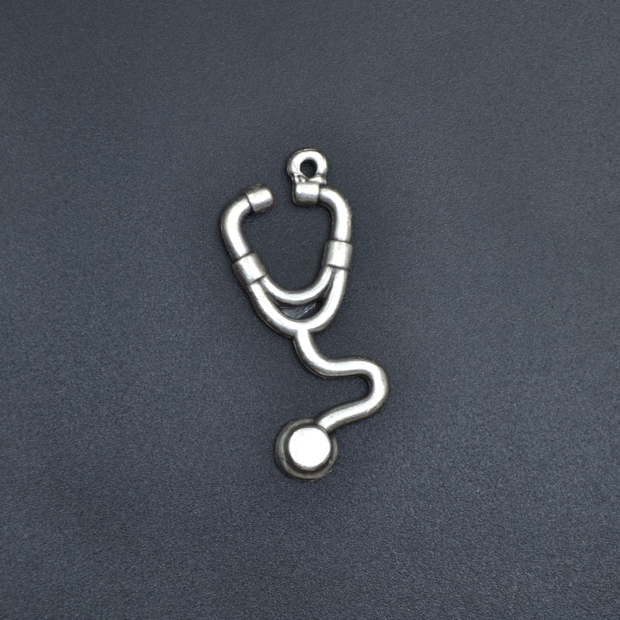 Doktor Steteskop Kolye Ucu - Gümüş ( Silver ) Renk