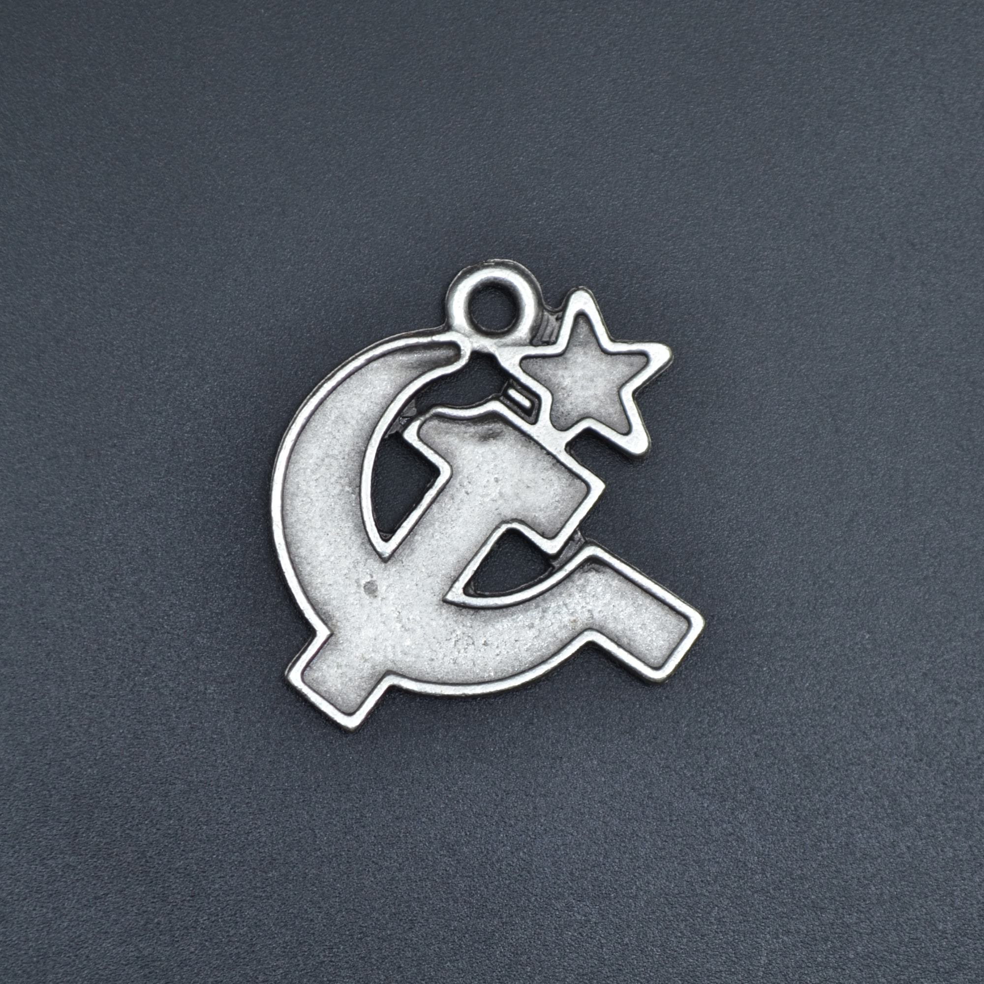 Orak ve Çekiç Kolye Ucu - Gümüş ( Silver ) Renk