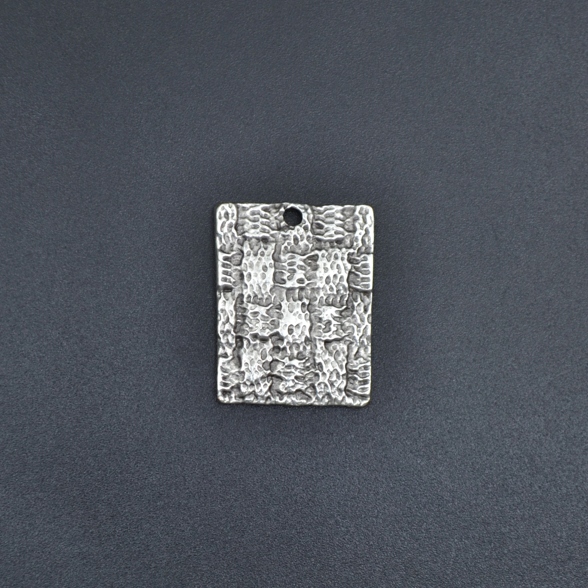 Trend Plaka Kolye - Gümüş ( Silver ) Renk - 60 cm Deri İp Kolye