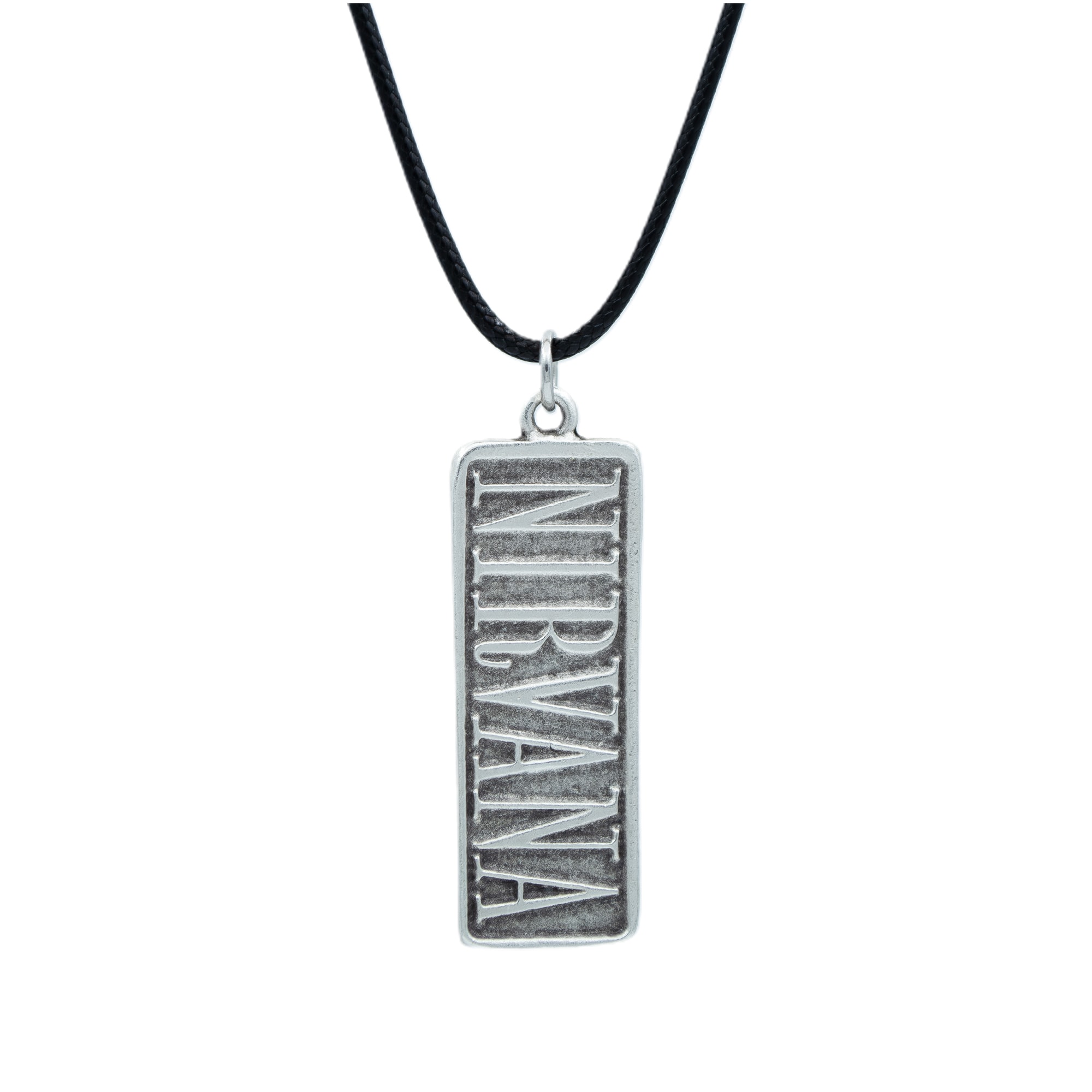 Nirvana Kolye - Gümüş ( Silver ) Renk - 60 cm Deri İp Kolye