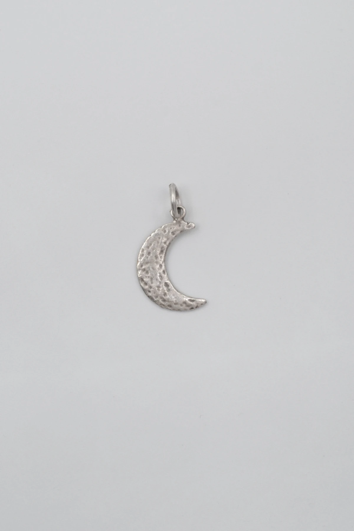 Ay Siyah Deri İp Kolye - Antik Gümüş Kaplama - Kadın Erkek - 60 cm