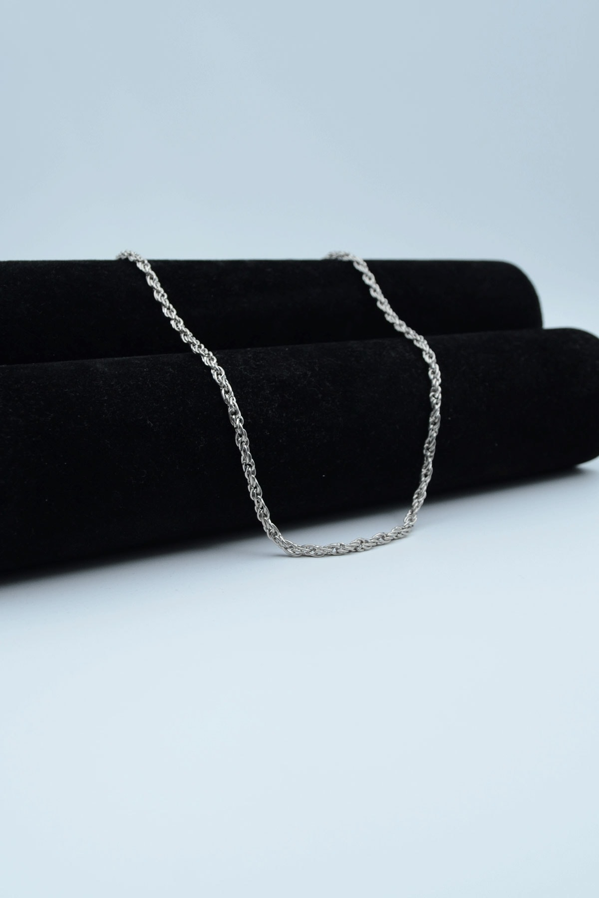 Kalın Burgu Zincir Kolye - Gümüş ( Silver ) Renk