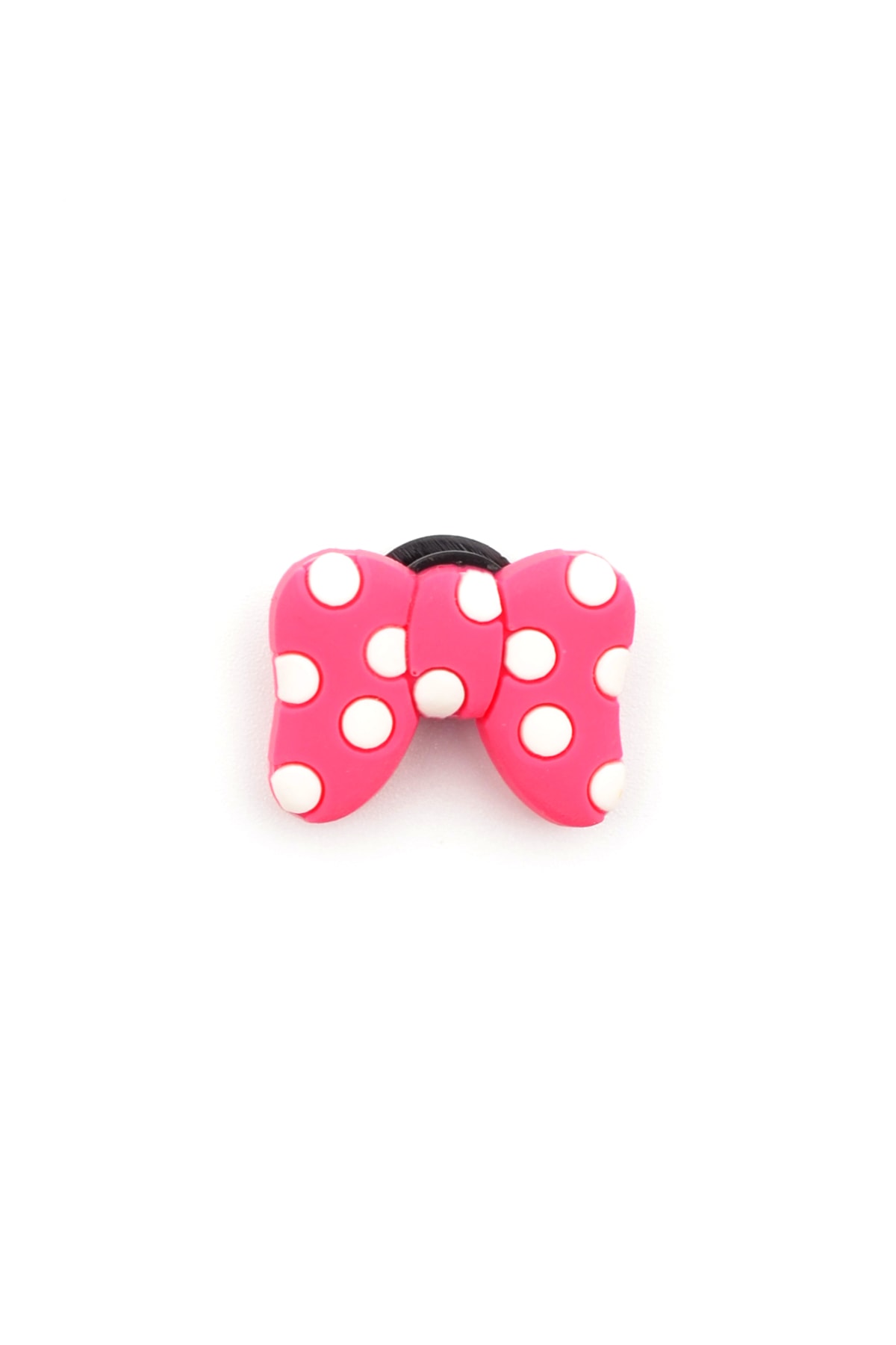 Minnie Mouse Pembe Puantiyeli Fiyonk Terlik Süsü - 3D Terlik Süsü Figürü