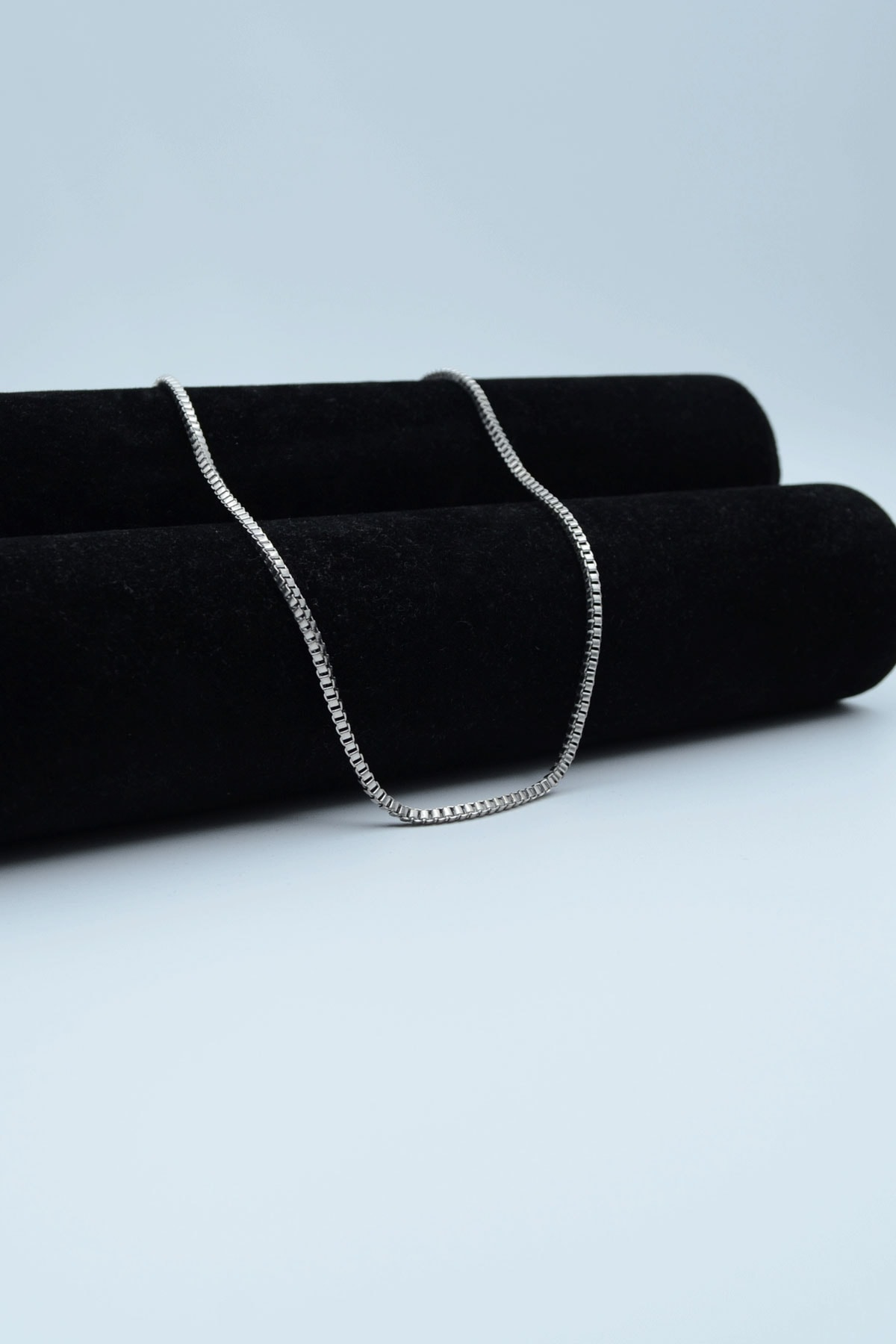 Küp Kolye Zinciri - Gümüş ( Silver ) Renk