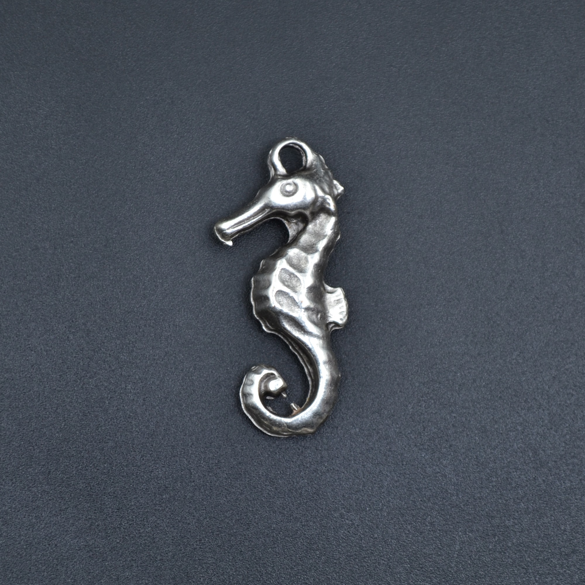 Denizatı Kolye - Gümüş ( Silver ) Renk - 60 cm Deri İp Kolye