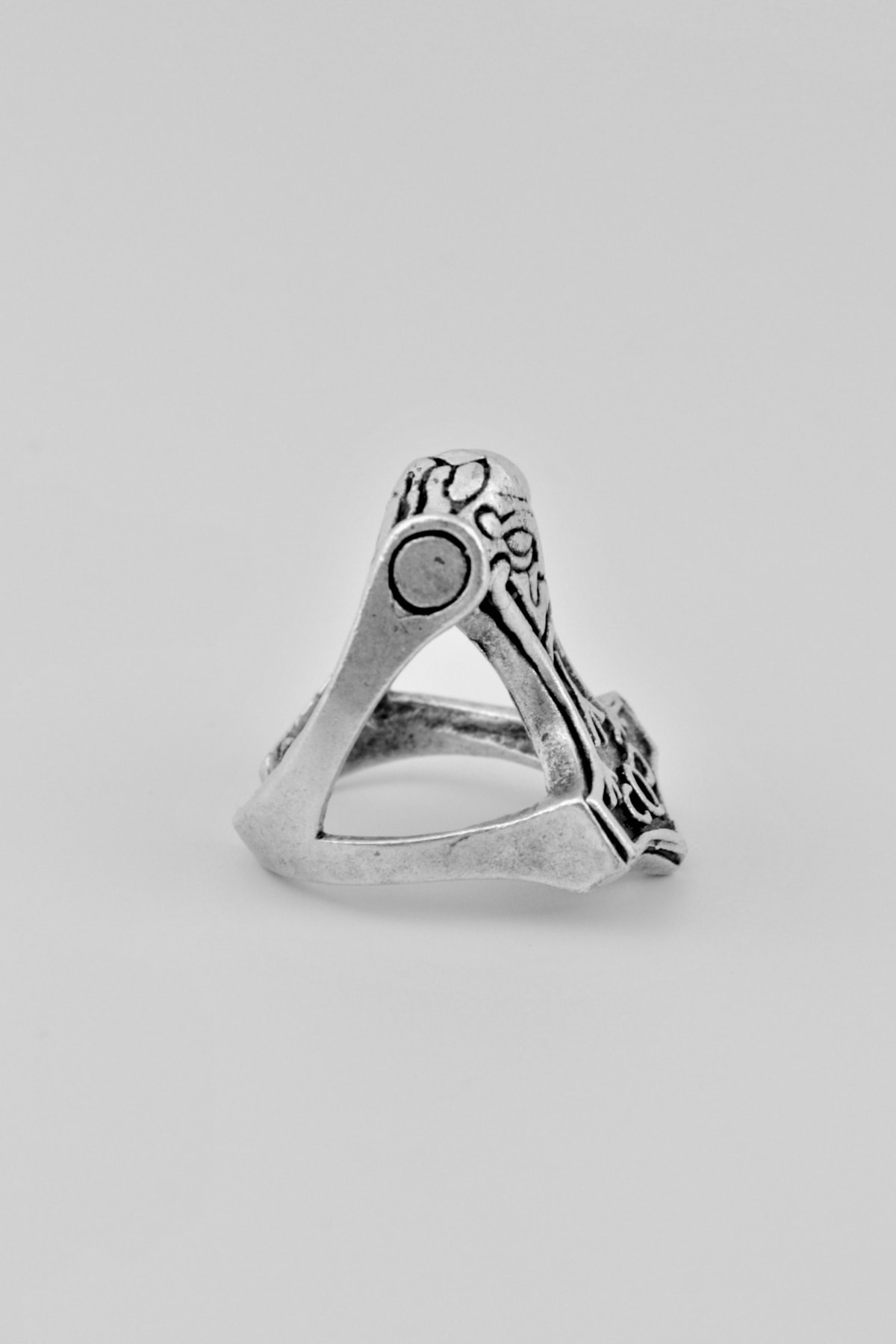 Viking Thor Gümüş Kaplama Ayarlamalı Erkek Yüzük