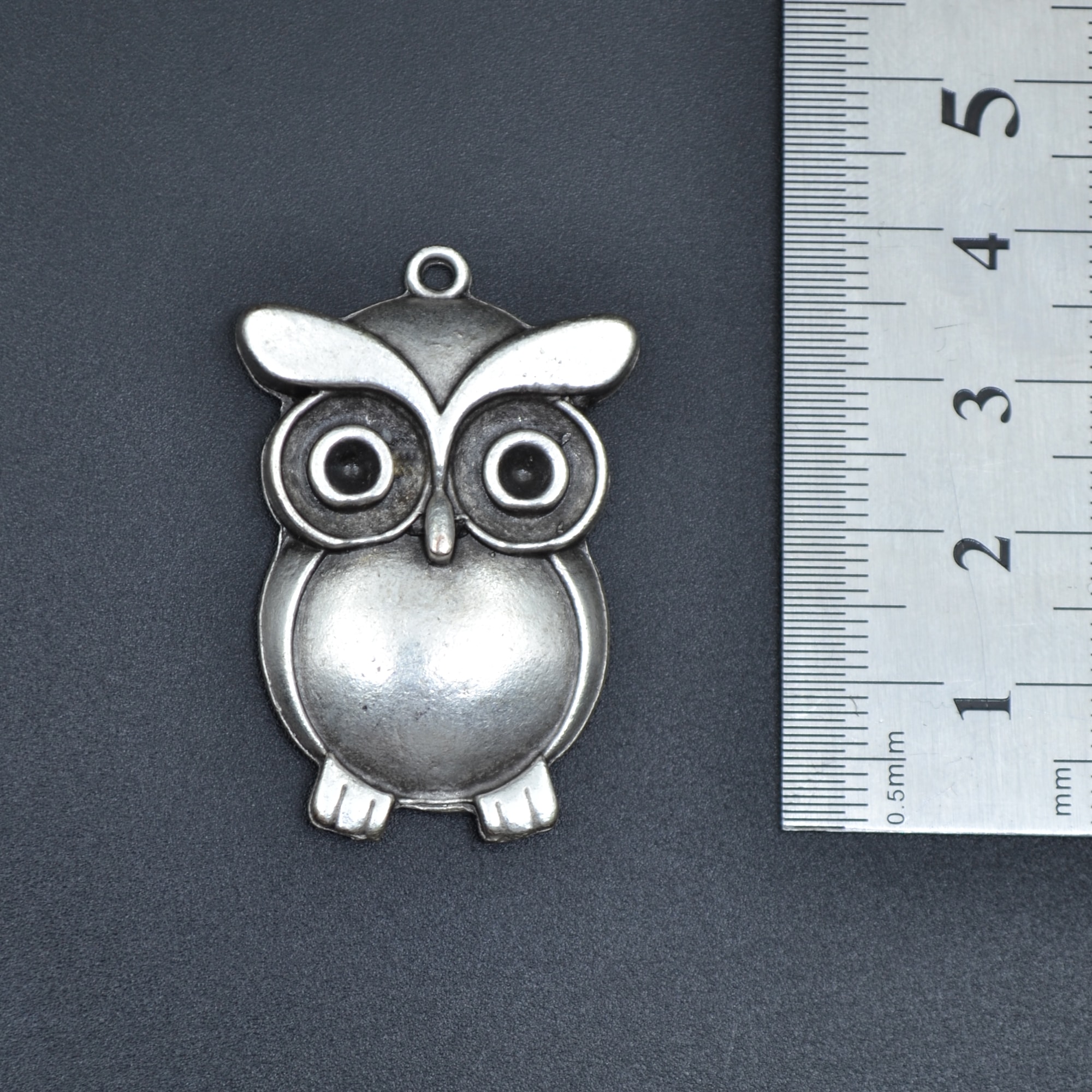 Baykuş Kolye Ucu - Gümüş ( Silver ) Renk