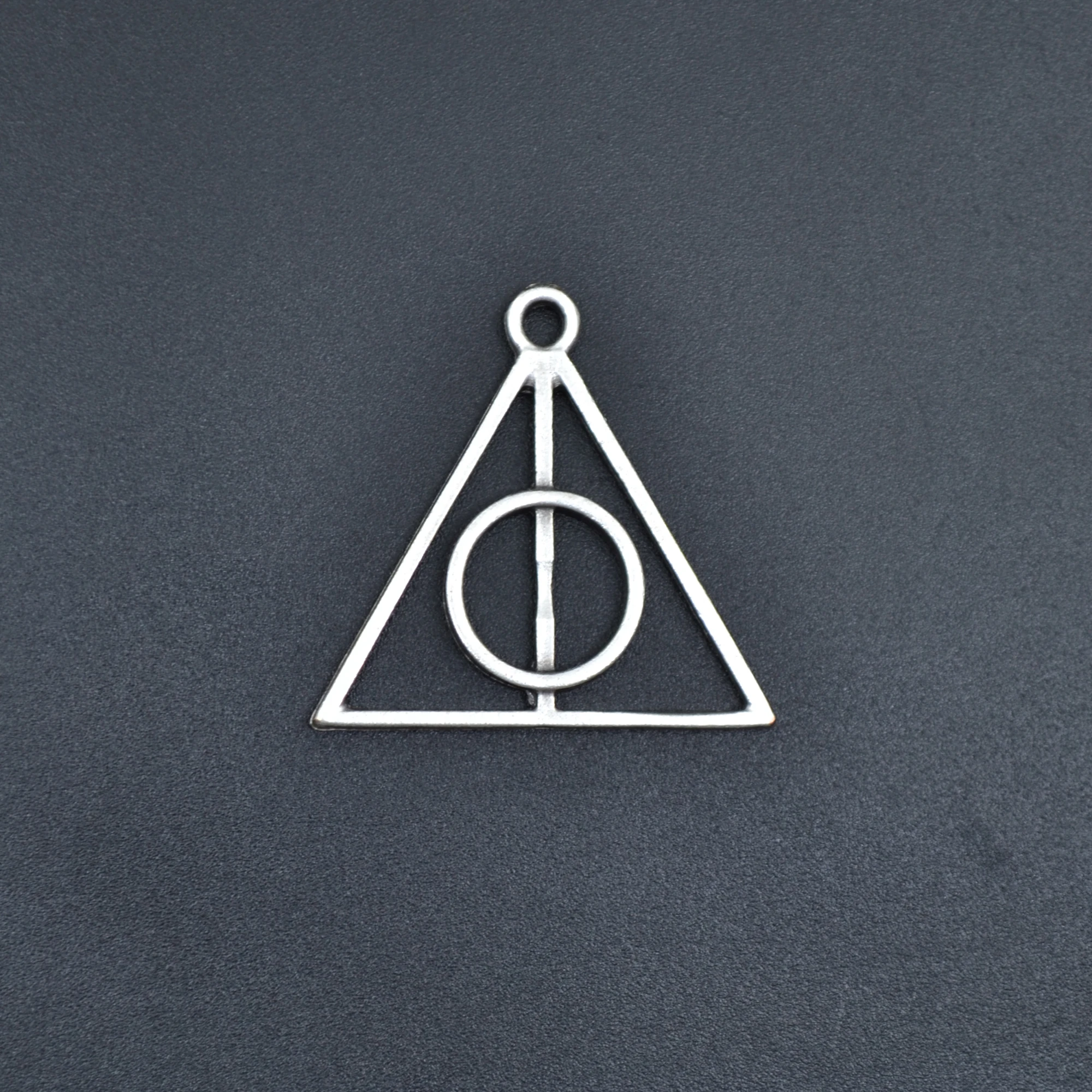 Ölüm Yadigarları Harry Potter Kolye - Gümüş ( Silver ) Renk - 60 cm Deri İp Kolye