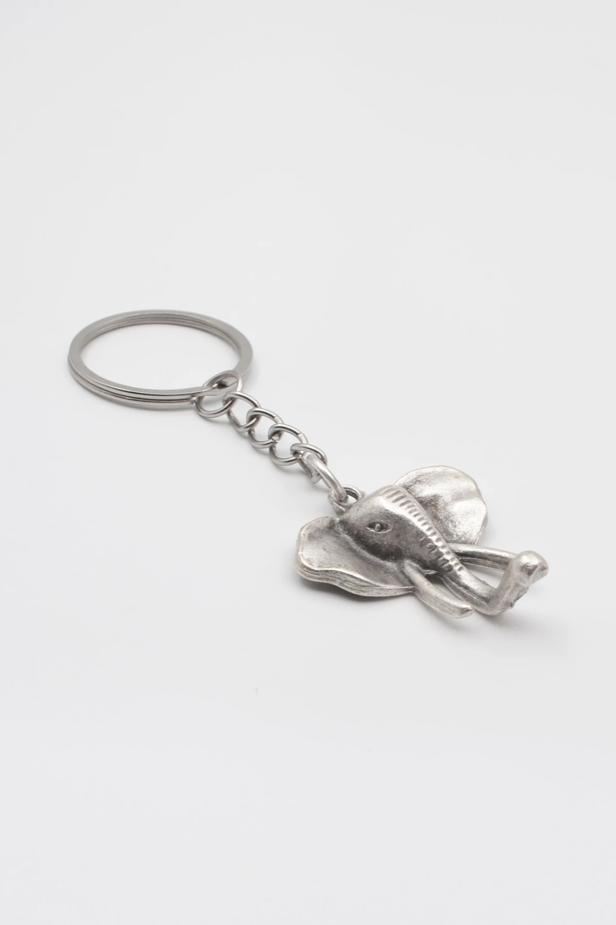 Fil Kafası KolyeAnahtarlık - Antik Gümüş Kaplama - Kadın Erkek