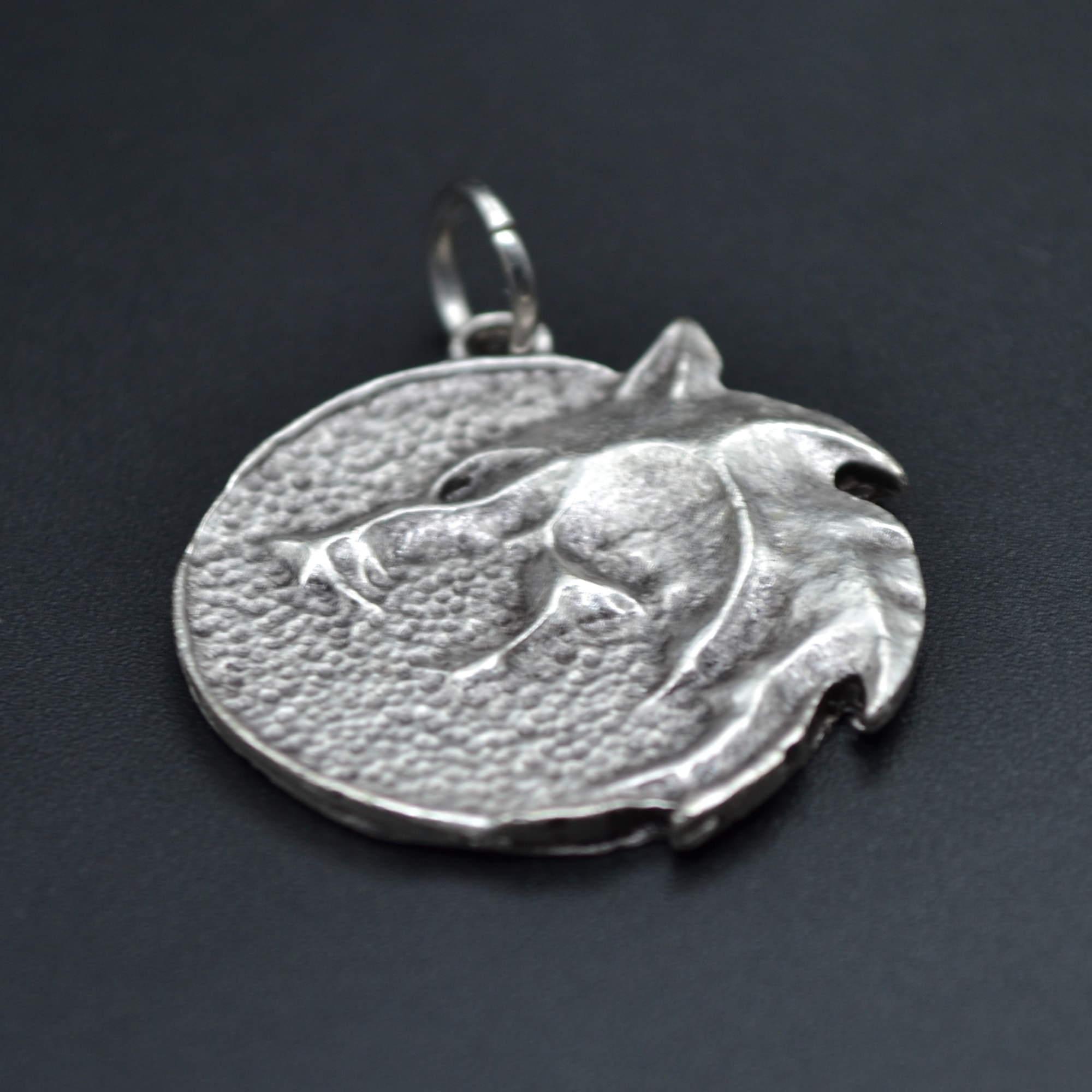 The Witcher 3 Madalyon Kolye - Gümüş ( Silver ) Renk - 60 cm Düz Ezme Zincir Kolye