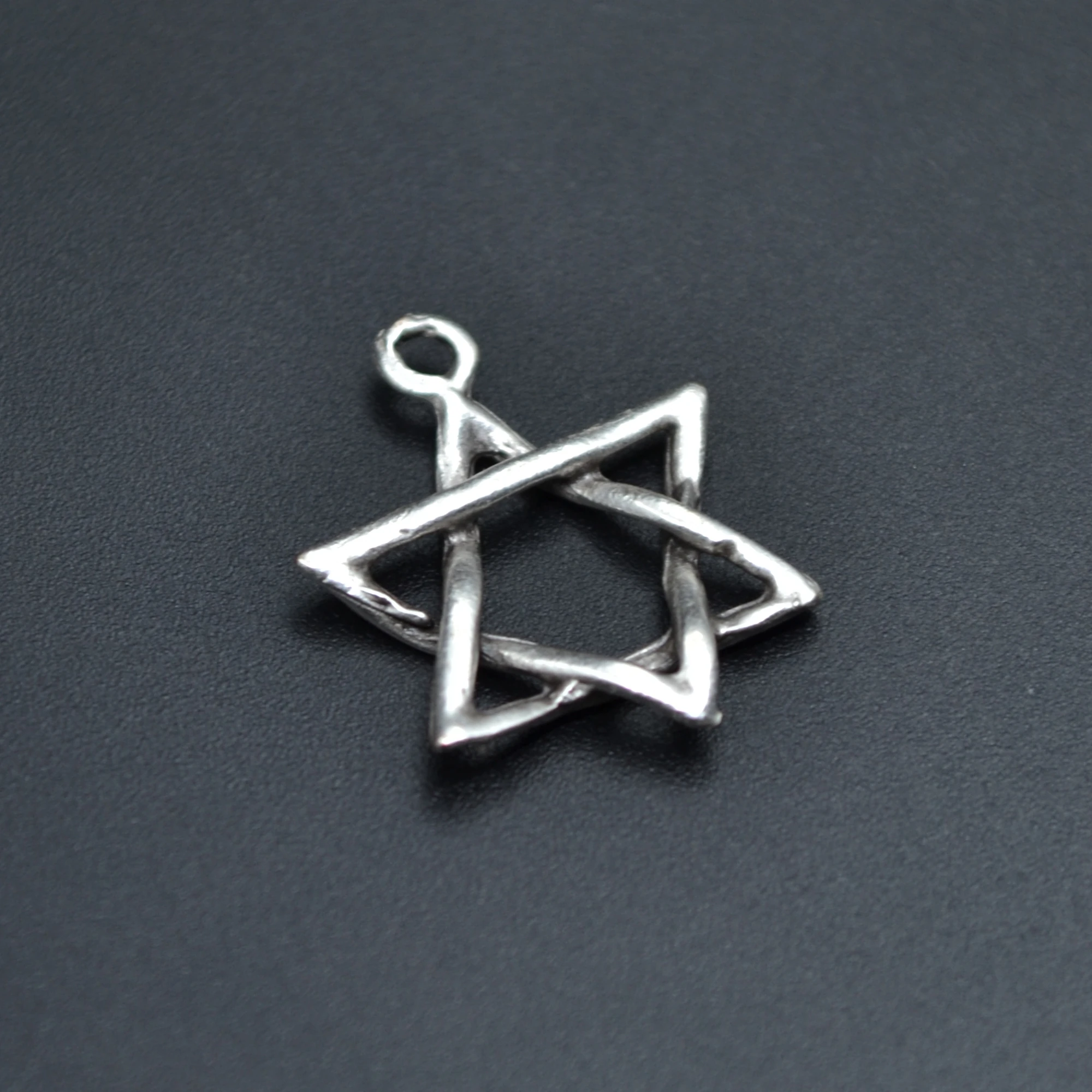 Minimal Pentagram Kolye Ucu - Gümüş ( Silver ) Renk