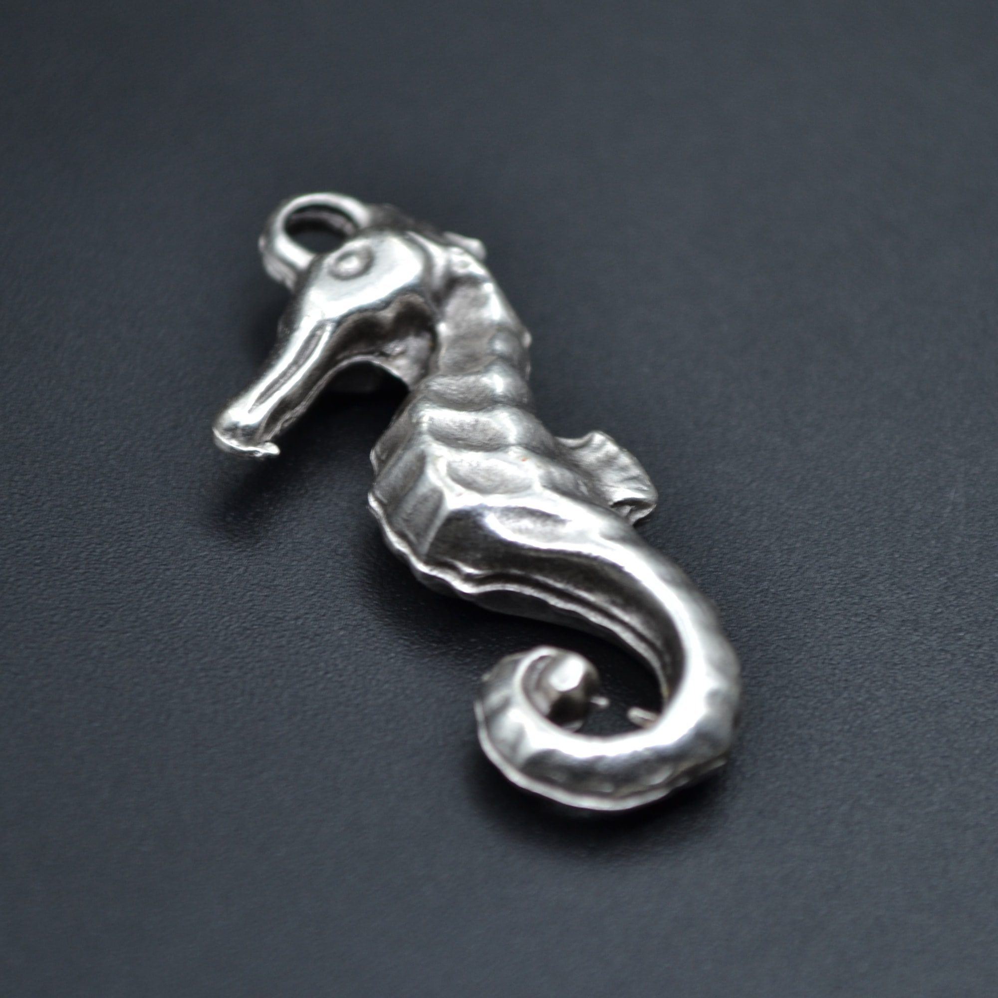 Denizatı Kolye - Gümüş ( Silver ) Renk - 60 cm Deri İp Kolye