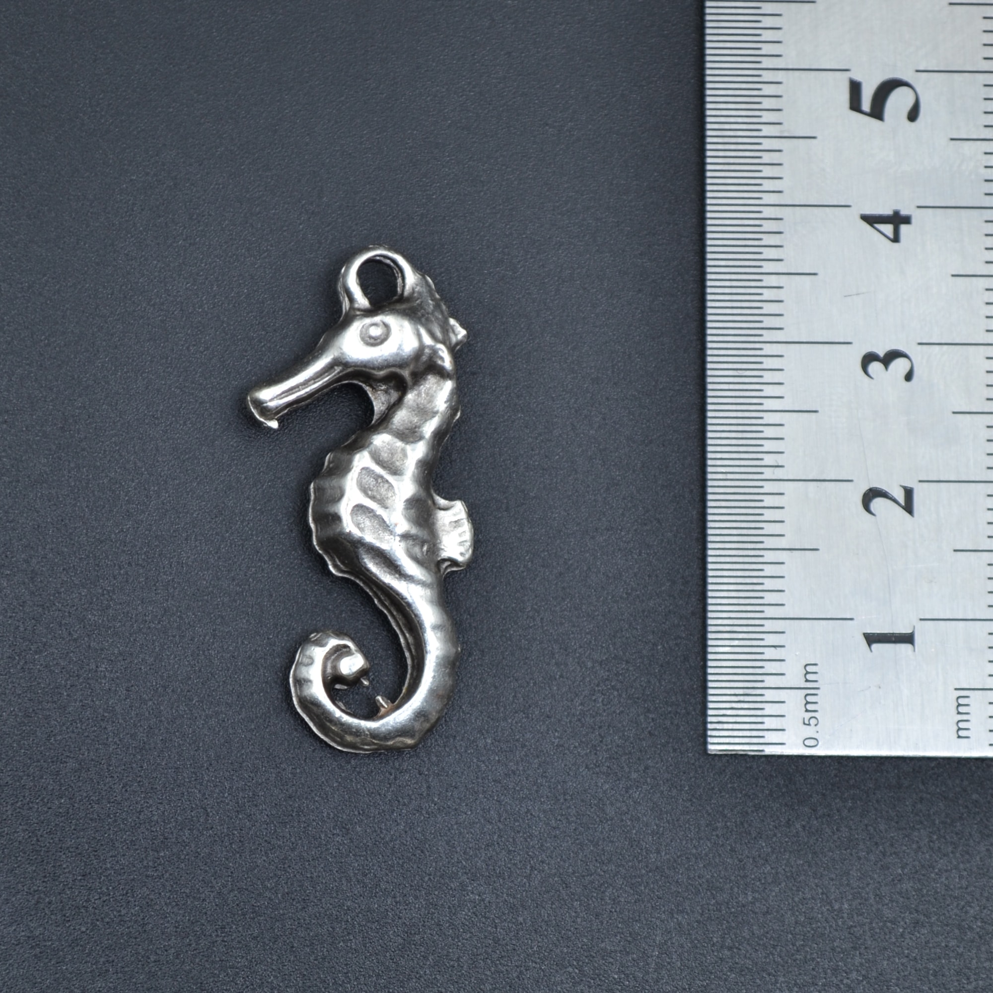 Denizatı Kolye - Gümüş ( Silver ) Renk - 60 cm Deri İp Kolye