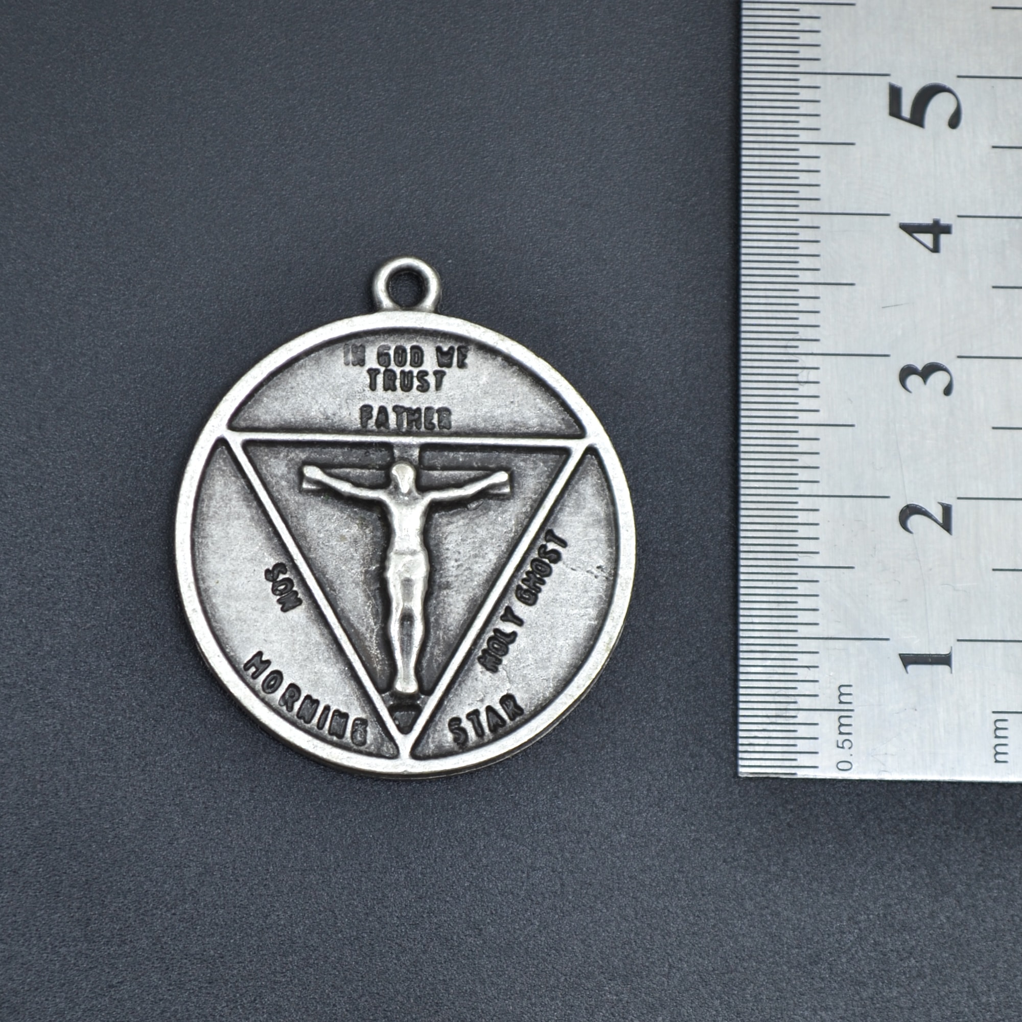 Pagan - Keçi Şeytan - Hz. İsa Kolye - Gümüş ( Silver ) Renk - 60 cm Düz Ezme Zincir Kolye