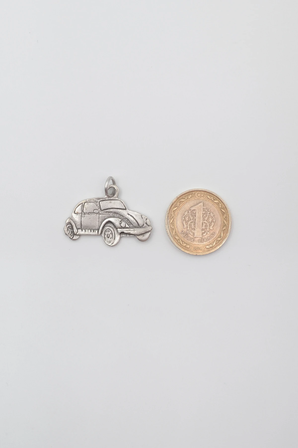 Nostaljik Vosvos Kolye Ucu - Gümüş ( Silver ) Renk