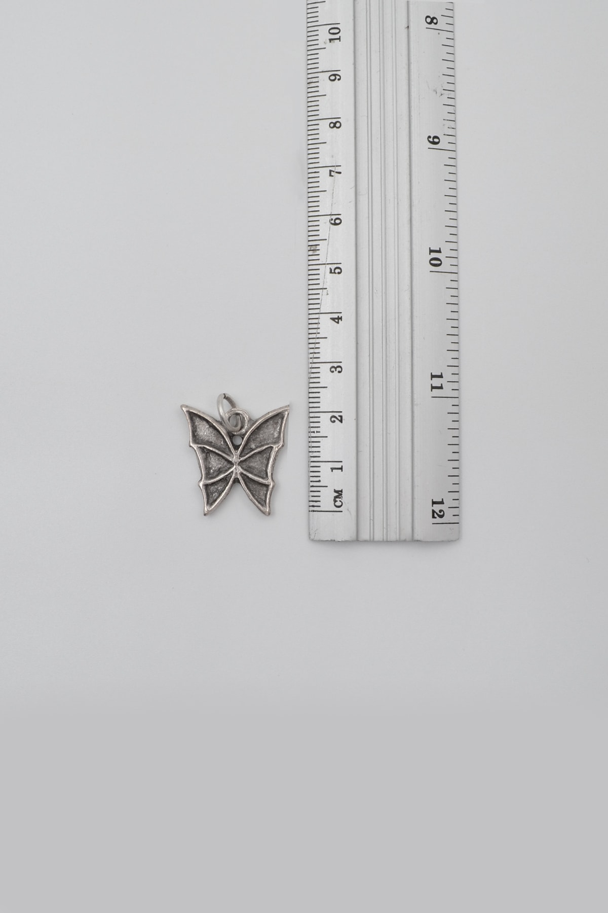 Kelebek Kolye Ucu - Gümüş ( Silver ) Renk